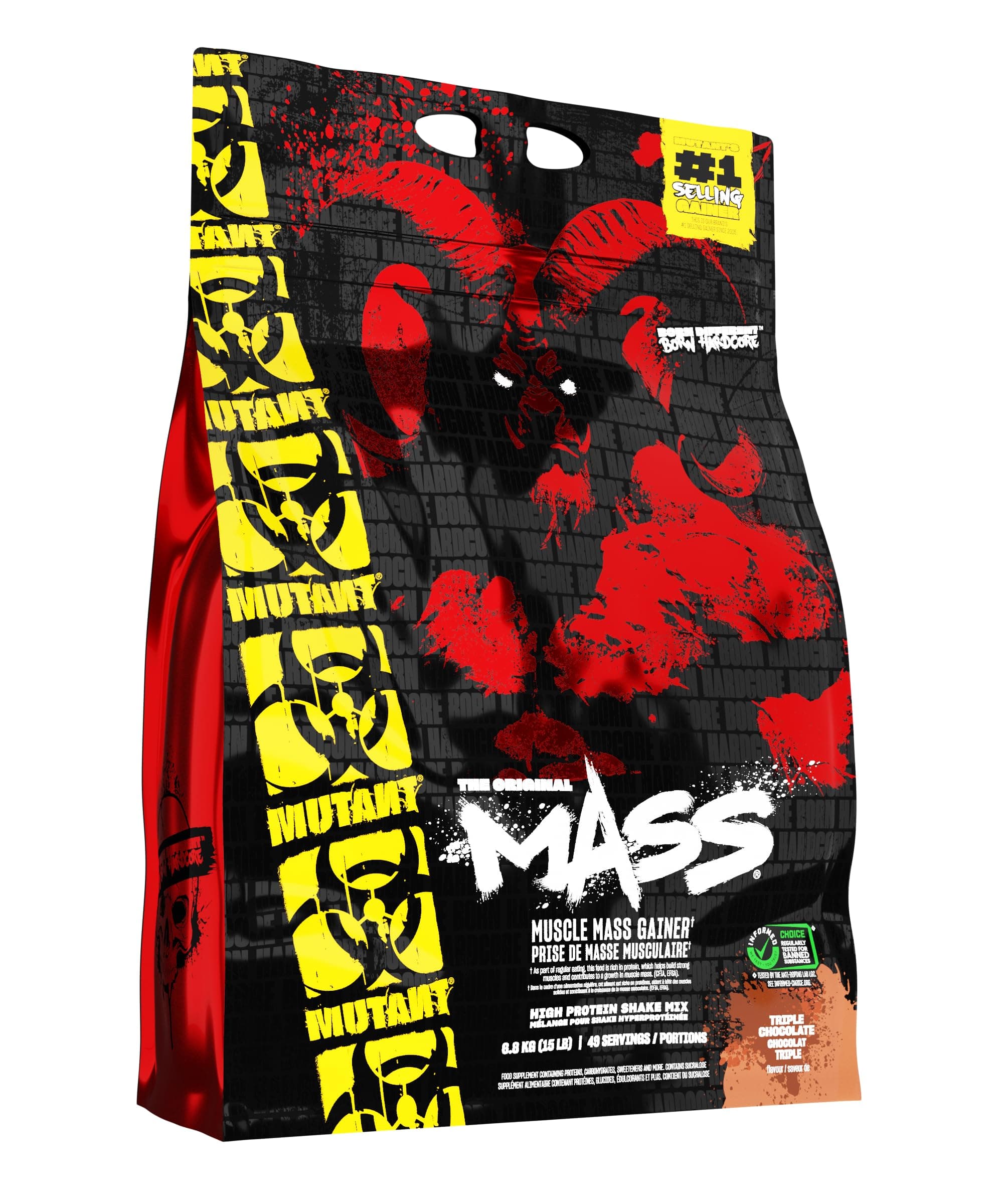 Mutant Mass Weight Gainer Protein Powder - Mass Builder for Bulking and Lean Mass Gainer, The Weight Gainer Men Need to Bulk up – 15 Pound – Triple Chocolate