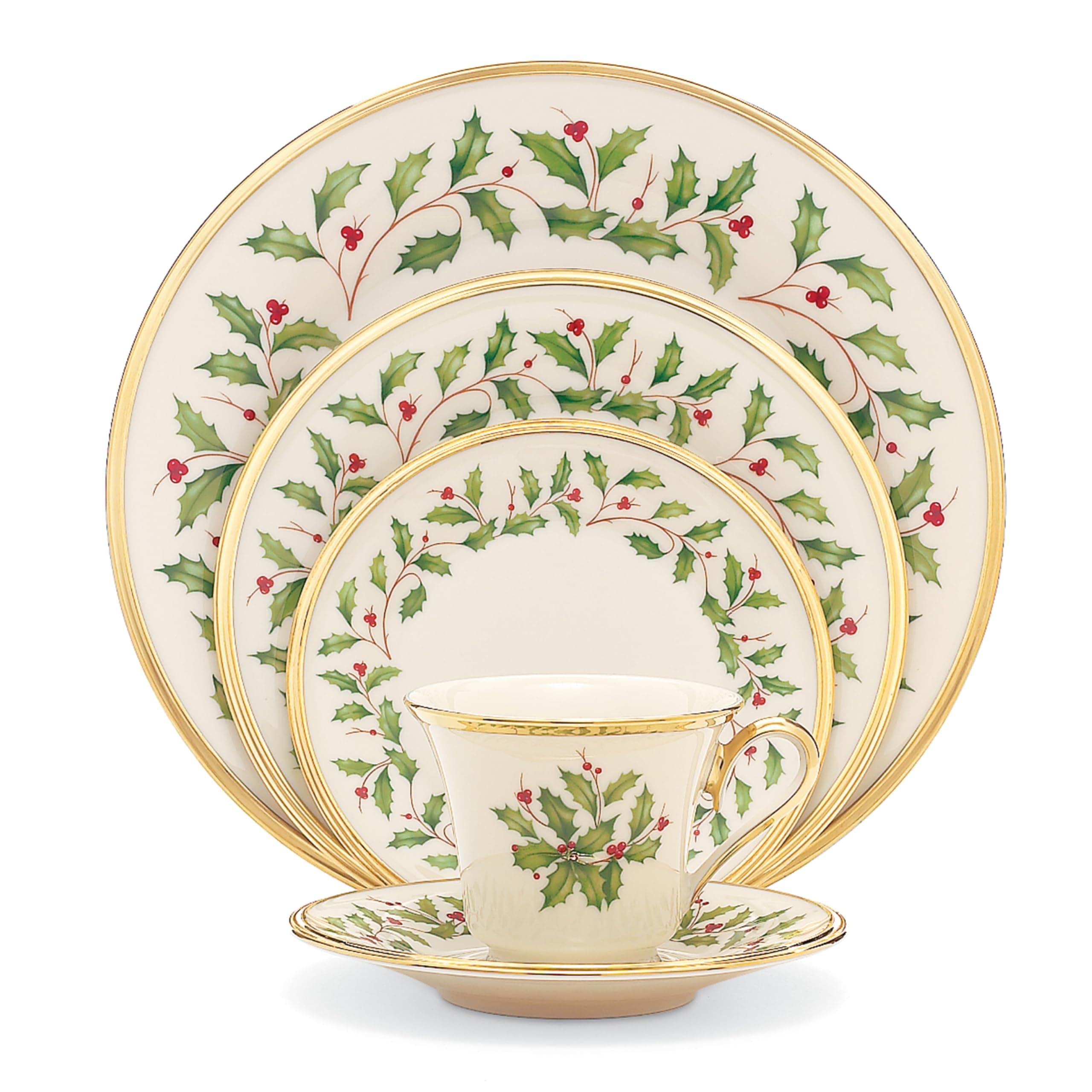 Lenox Holiday 5-Piece Place Setting,Ivory