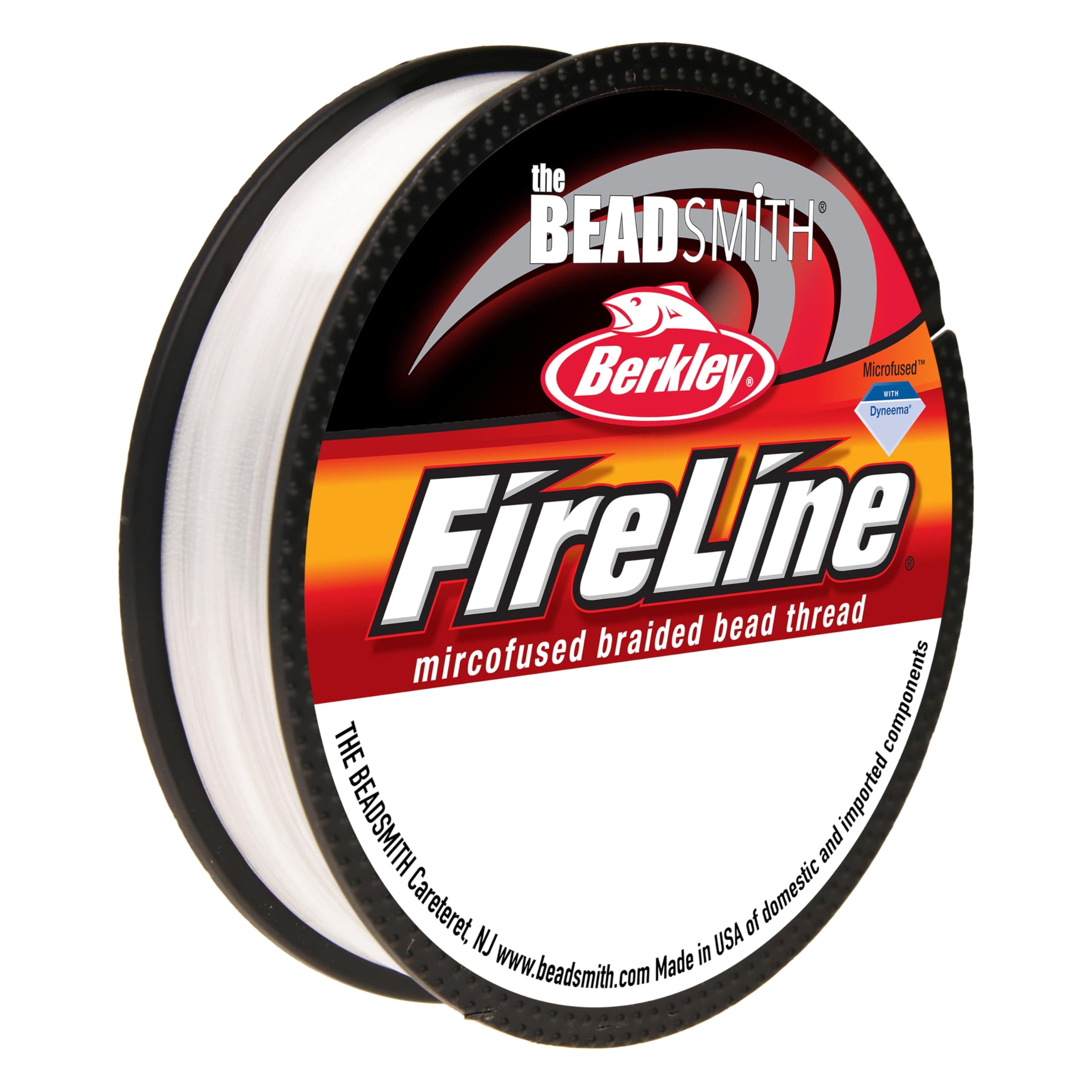 Fireline by Berkley – Micro-Fused Braided Thread – 6lb. Test, 006”/.15mm Diameter, 50 Yard Spool, Crystal Color – Super Strong Stringing Material for Jewelry Making and Bead Weaving