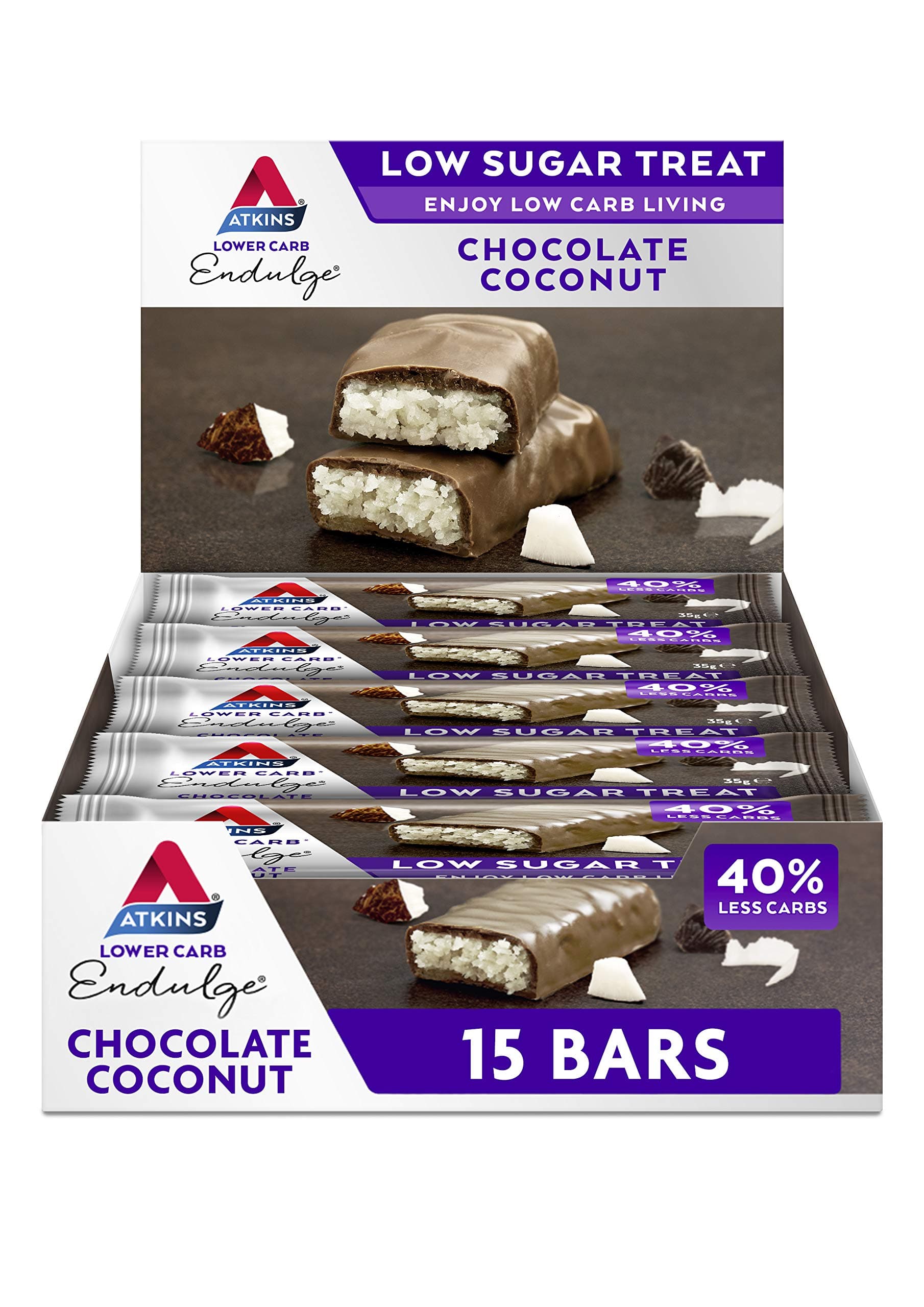 Endulge Chocolate Coconut Bar 15x35g