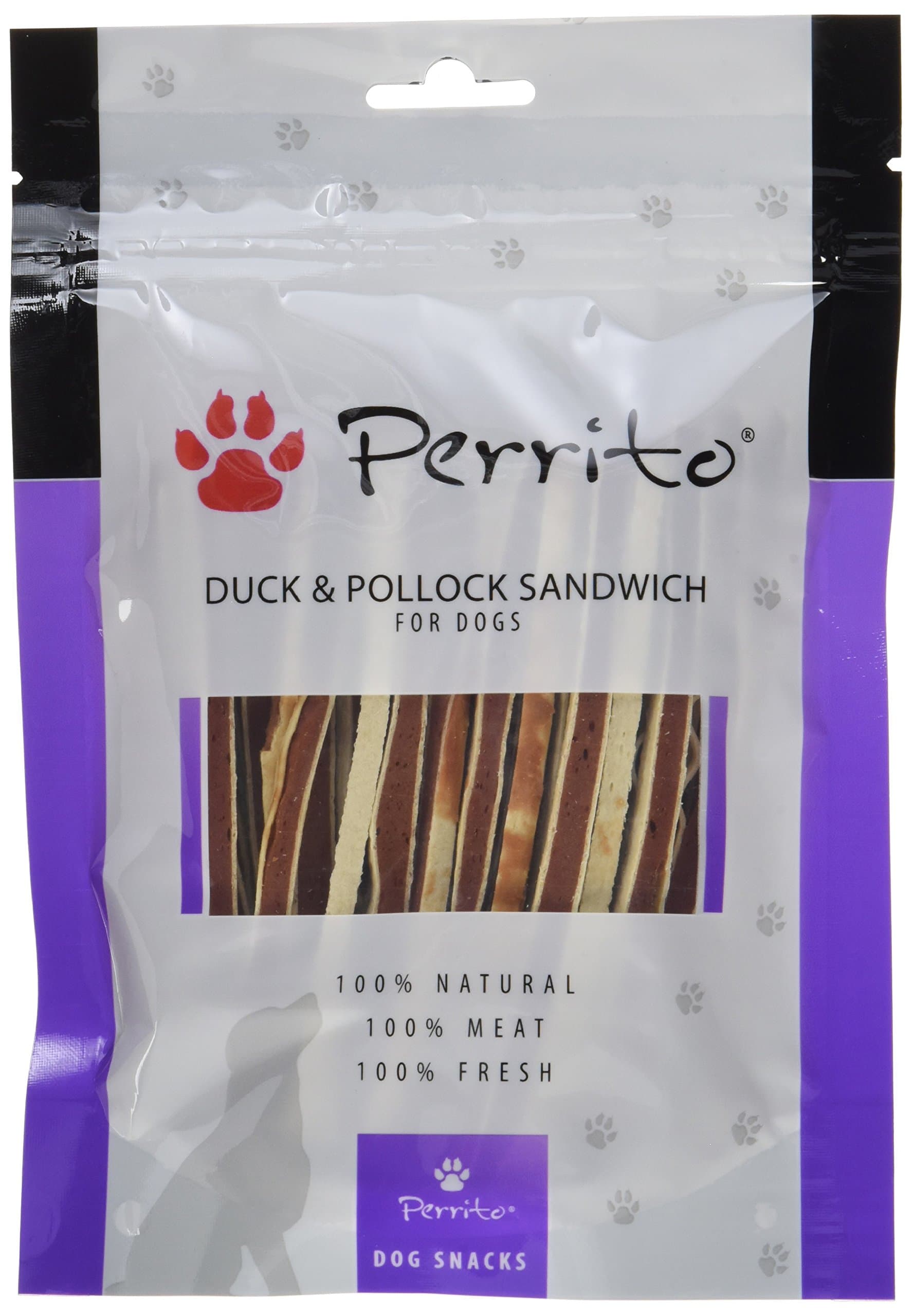 Perrito 100% Duck & Pollock Sandwich 100g