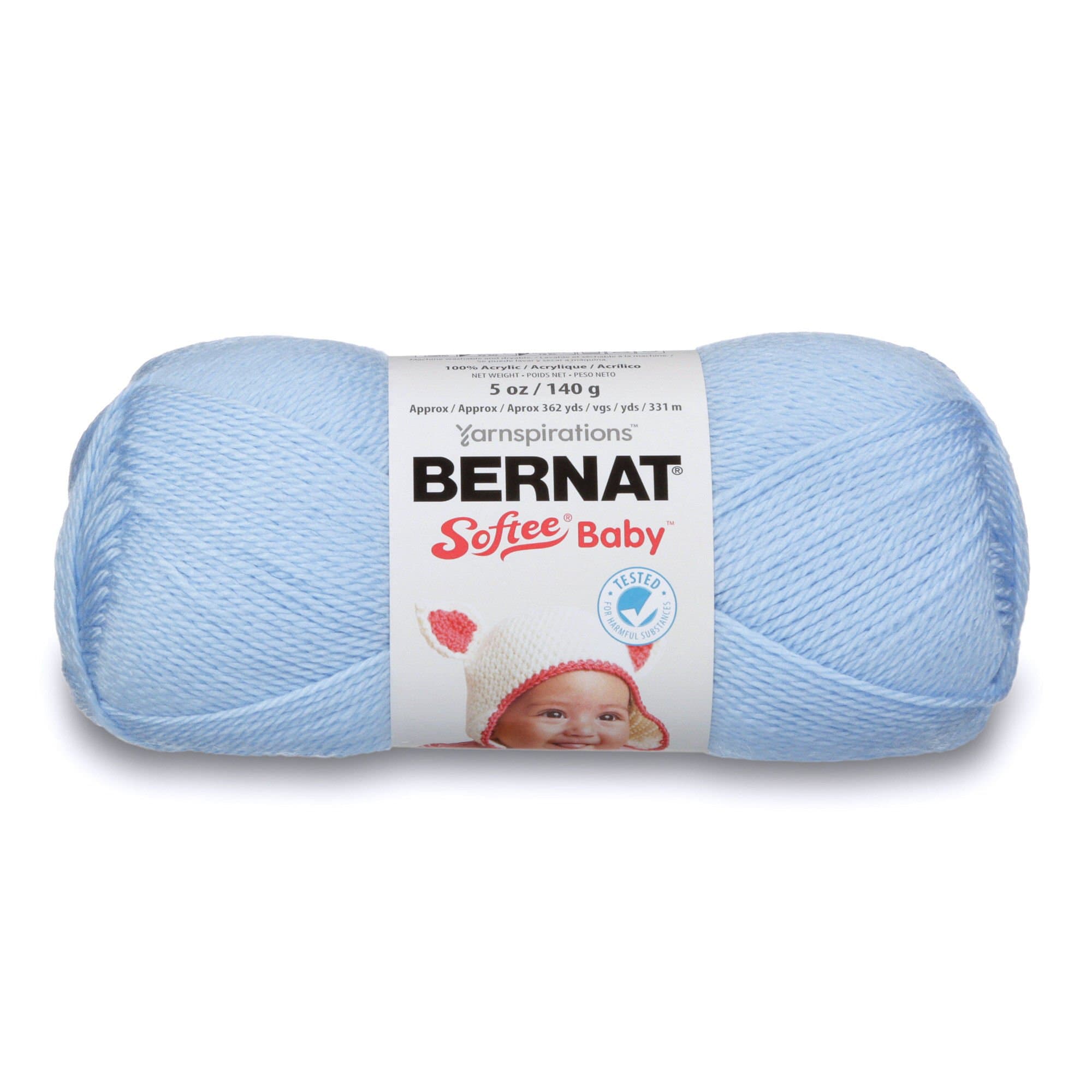 Softee Baby Yarn, 5 oz, Gauge 3 Light, Pale Blue