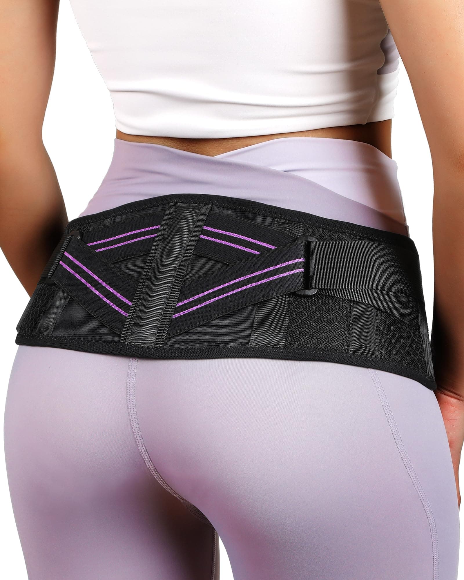 Sacroiliac Support Belt with Extra Support Stays, Hip Support for Women for Pelvic, Leg, Hip, SI Joints, Sciatic Pain Relief, Lower Back Support for Women, Trochanteric Belt, 360°Anti-slip