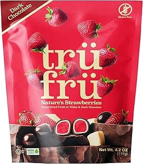 Nature's Strawberries Hyper-Dried Fresh in Dark Chocolate, 4.2 Ounce Bag