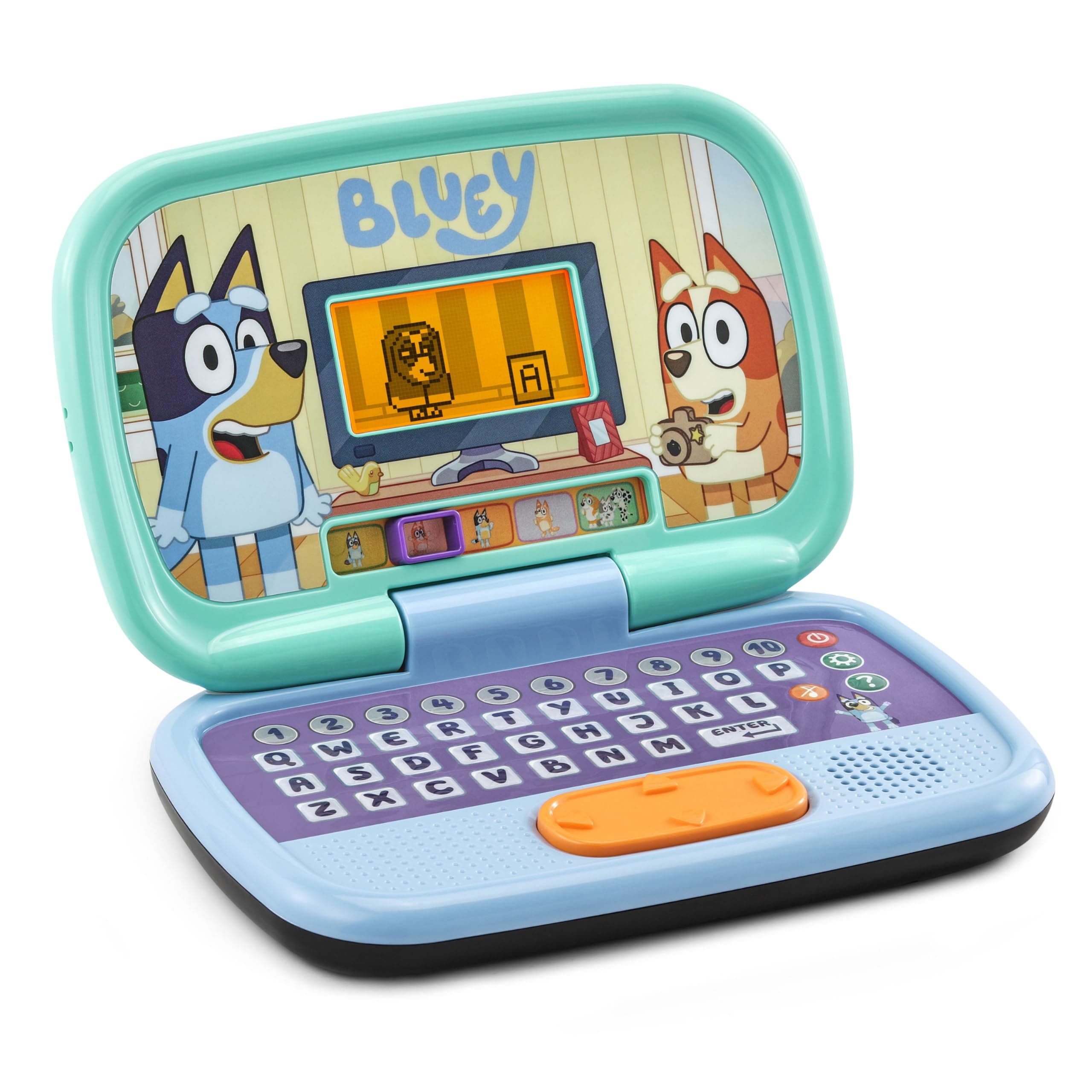 Bluey Game Time Laptop, Interactive Learning Laptop with Pre-School Content, Official Bluey Character Toy for Kids, Letters, Numbers, Music, Gift for Children 3, 4, 5, 6 Years, English Version