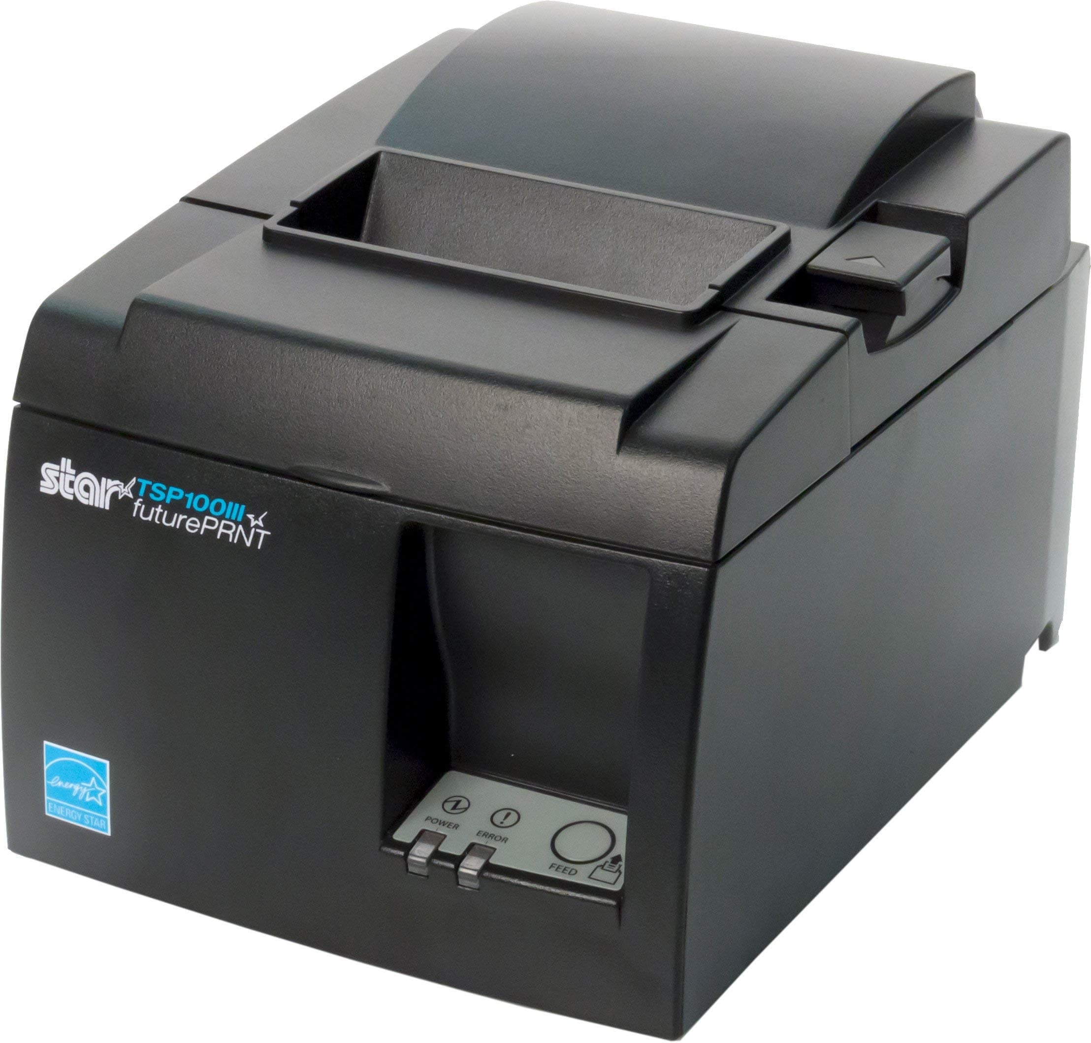 Star Micronics TSP143IIILAN Ethernet (LAN) Thermal Receipt Printer with Auto-cutter and Internal Power Supply - Gray (Renewed)