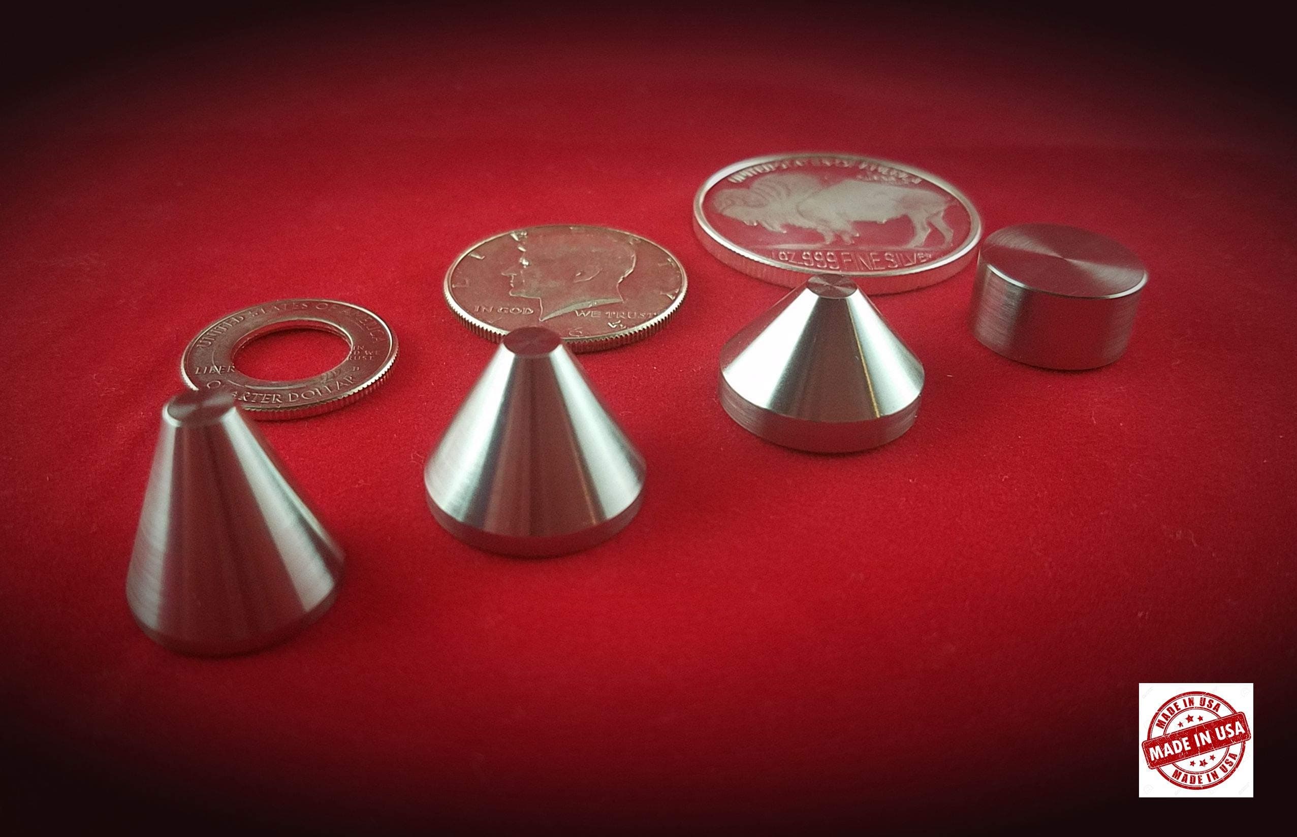 3 Stainless Steel Stabilizing Folding Cones(20,30,40 Degrees) Plus 1 Spacer