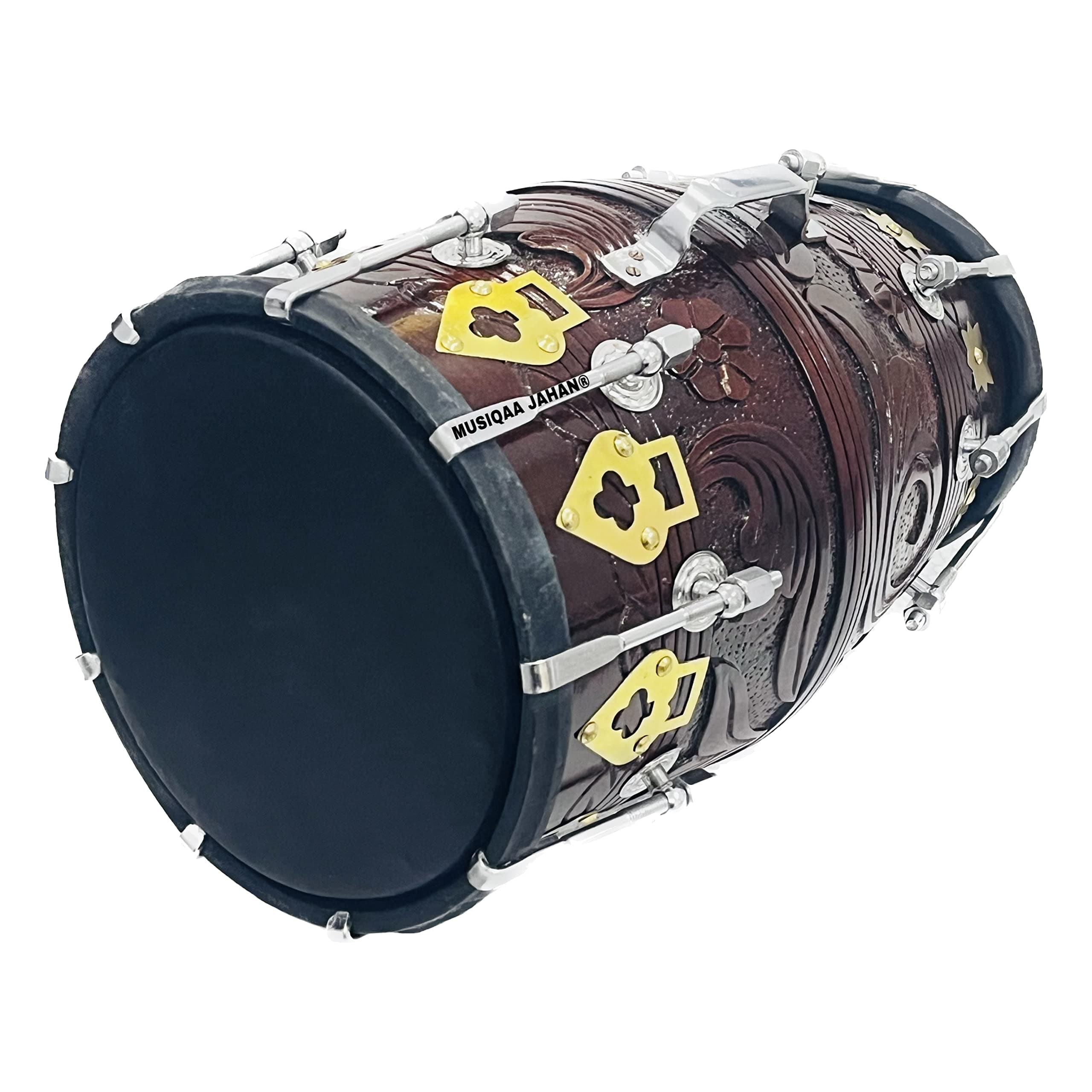 - DESIGN HANDMADE SHEESHAM WOOD DHOLAK WITH BAG ALSO