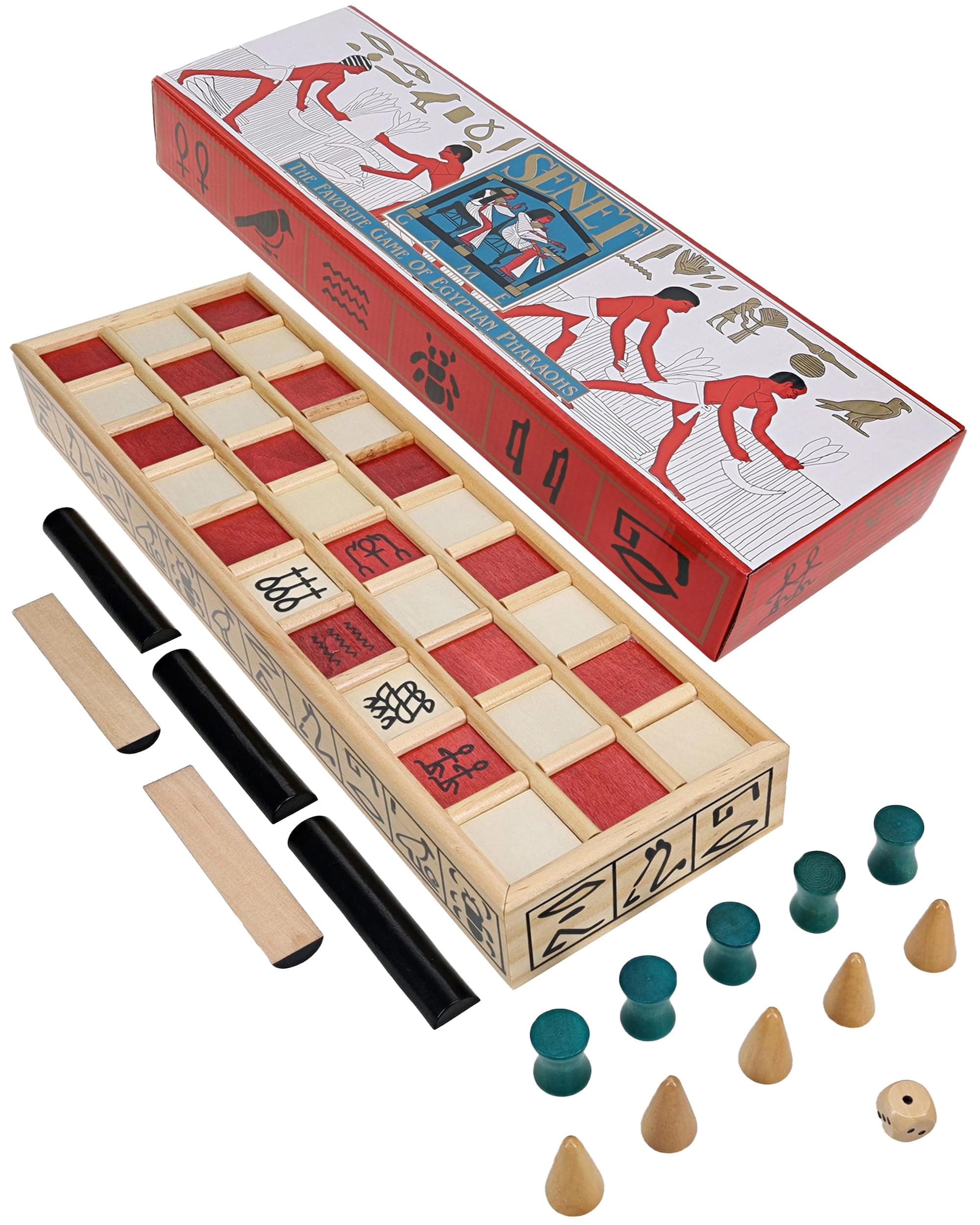WE Games Senet Egyptian Board Games, Ancient Strategy Board Game for Adults, ...