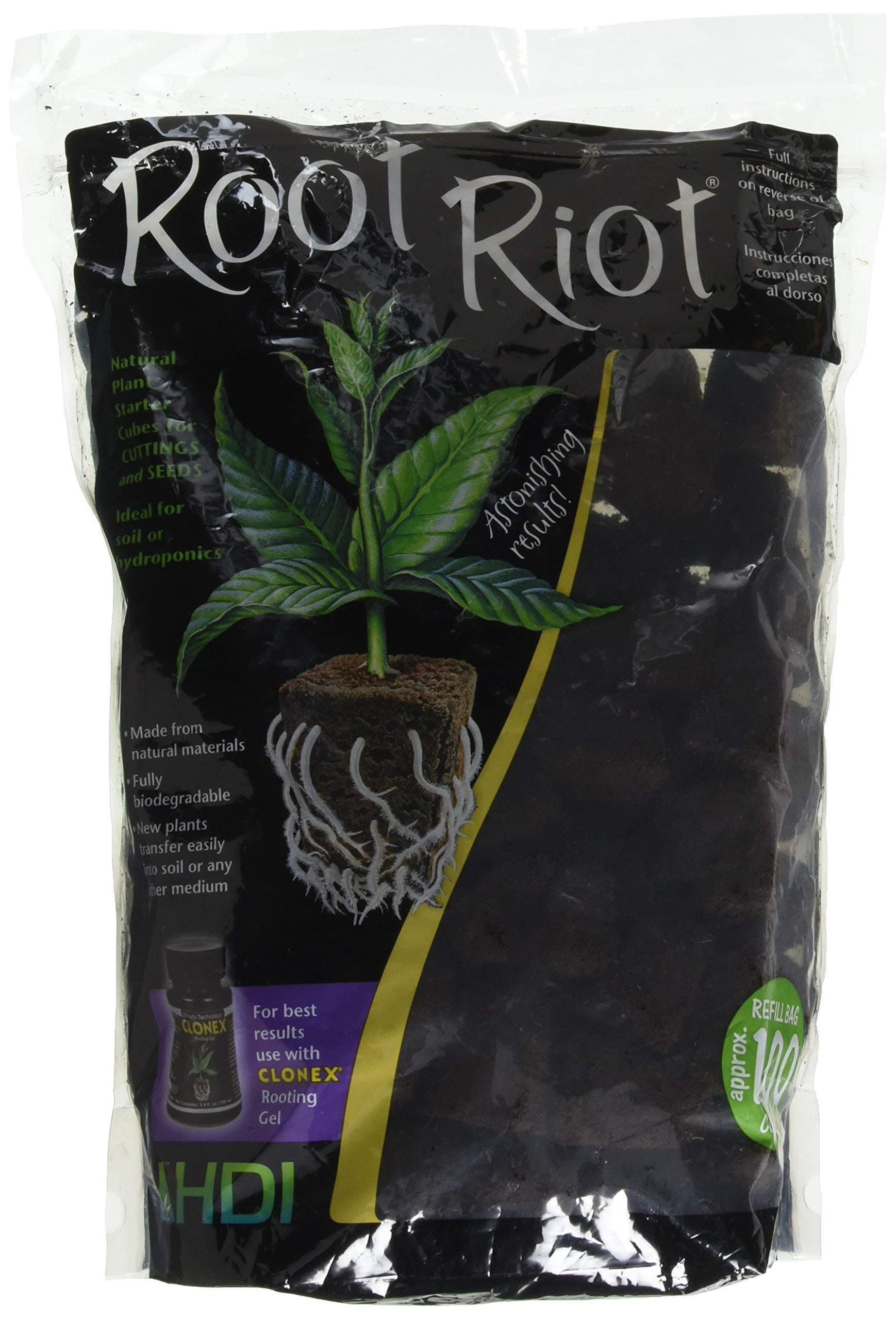 Root Riot Hydro Dynamics Plugs, 100 Cubes