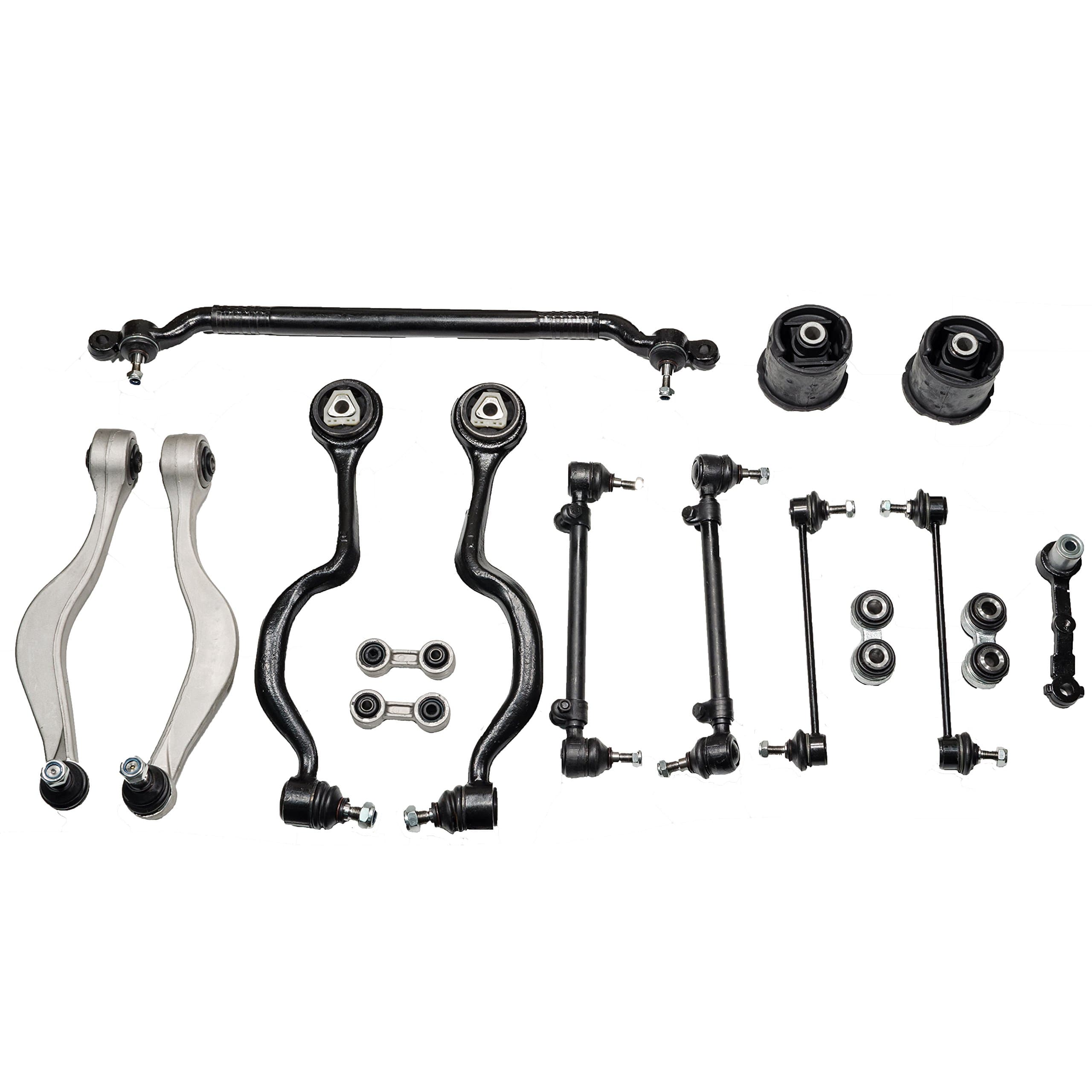 Control Arms Tie Rod Ball Joint Suspension Kit 16 PC replacement for BMW E34 525 530 535 540 M5 5 Series