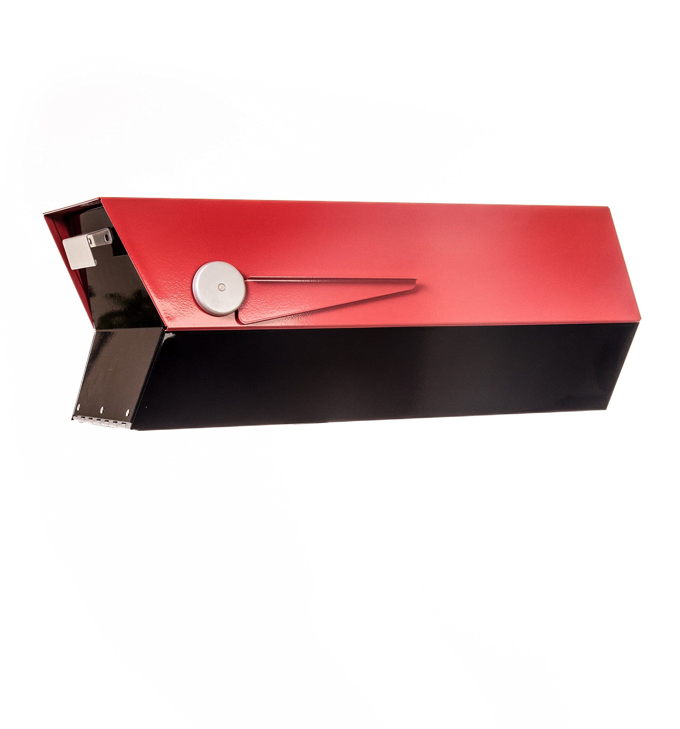 modbox USA Mid-Century Modern Curbside Mailbox (red/Black)