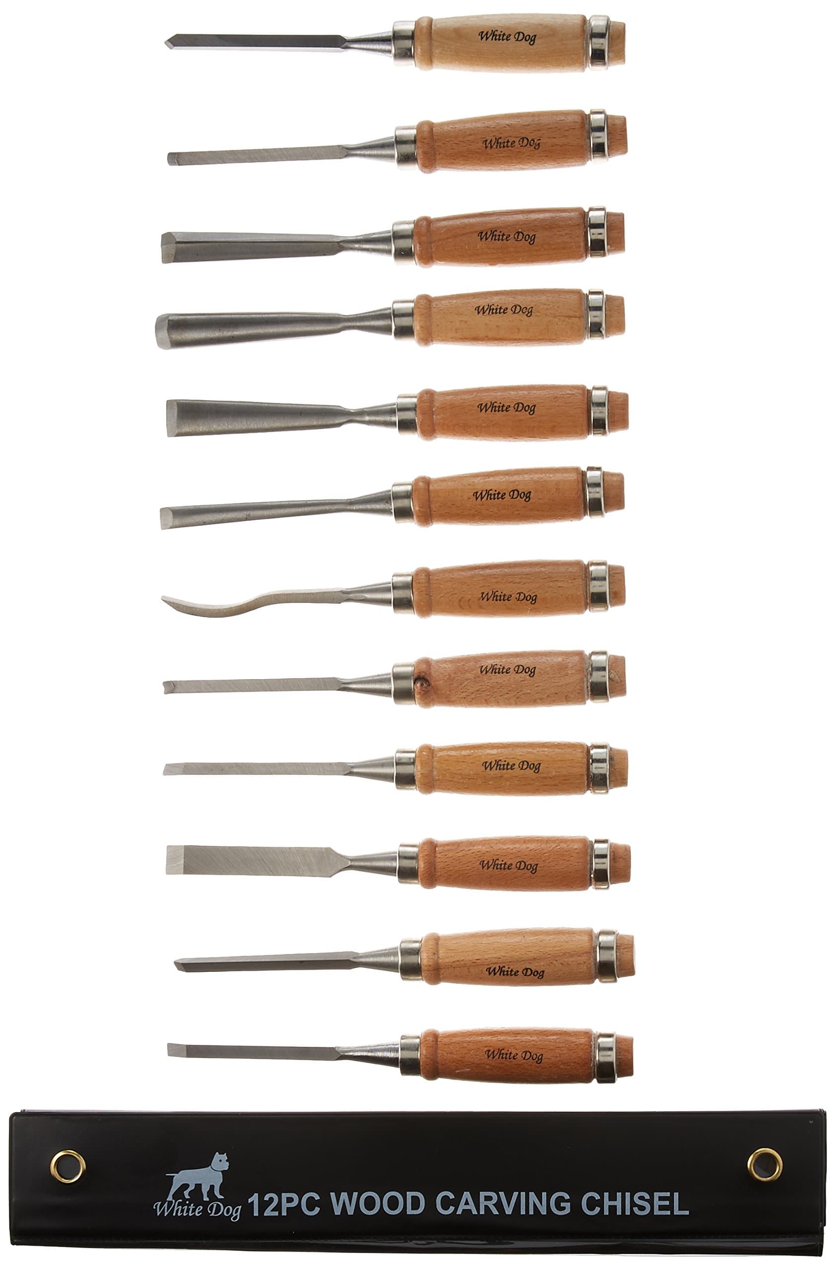 Pit Bull CHIC6891 Wood Carving Chisel Set, 12-Piece