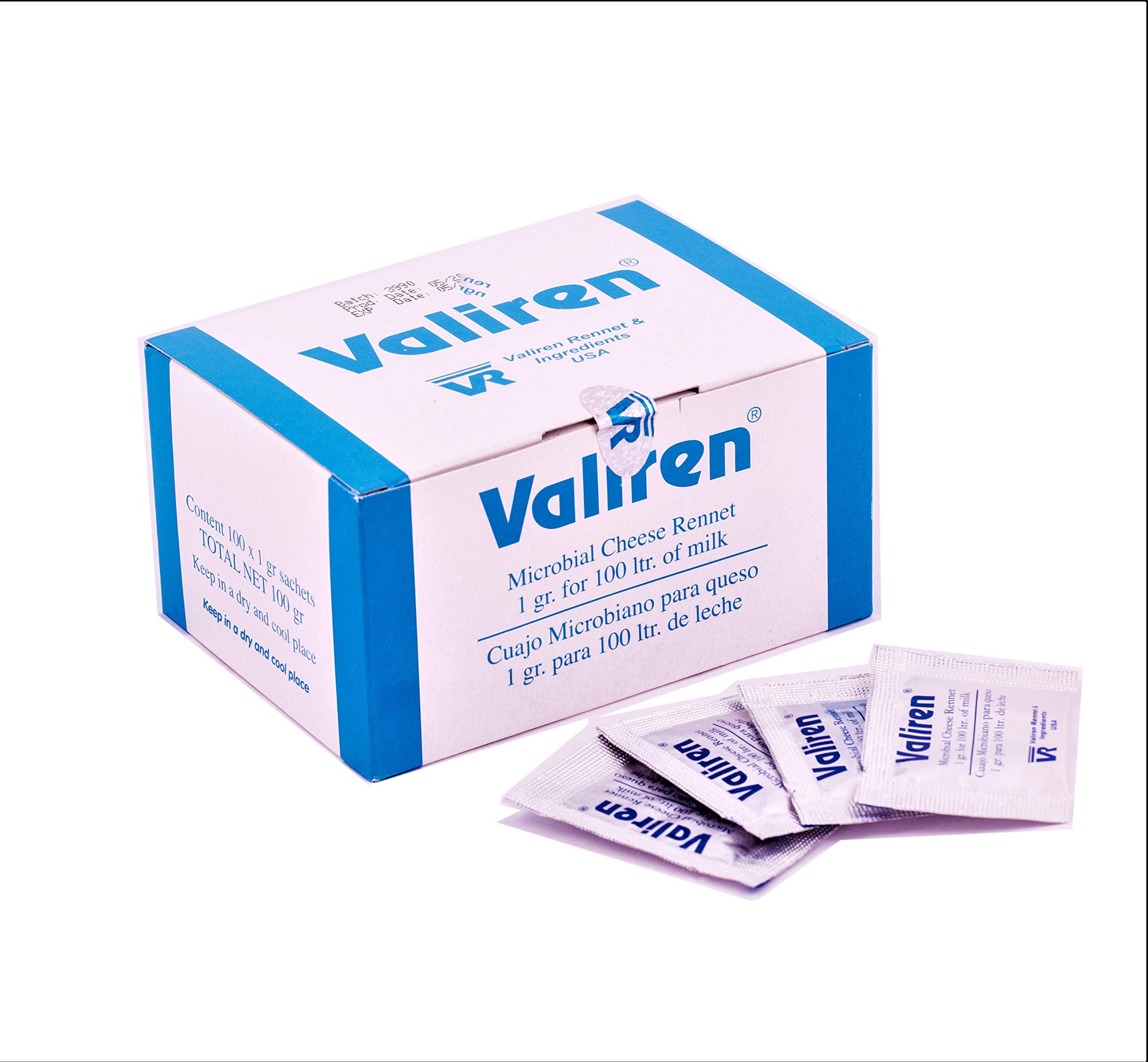 Microbial Rennet Pack of 5 sachets x 1g Use one Sachet for 100 LTR of Milk…