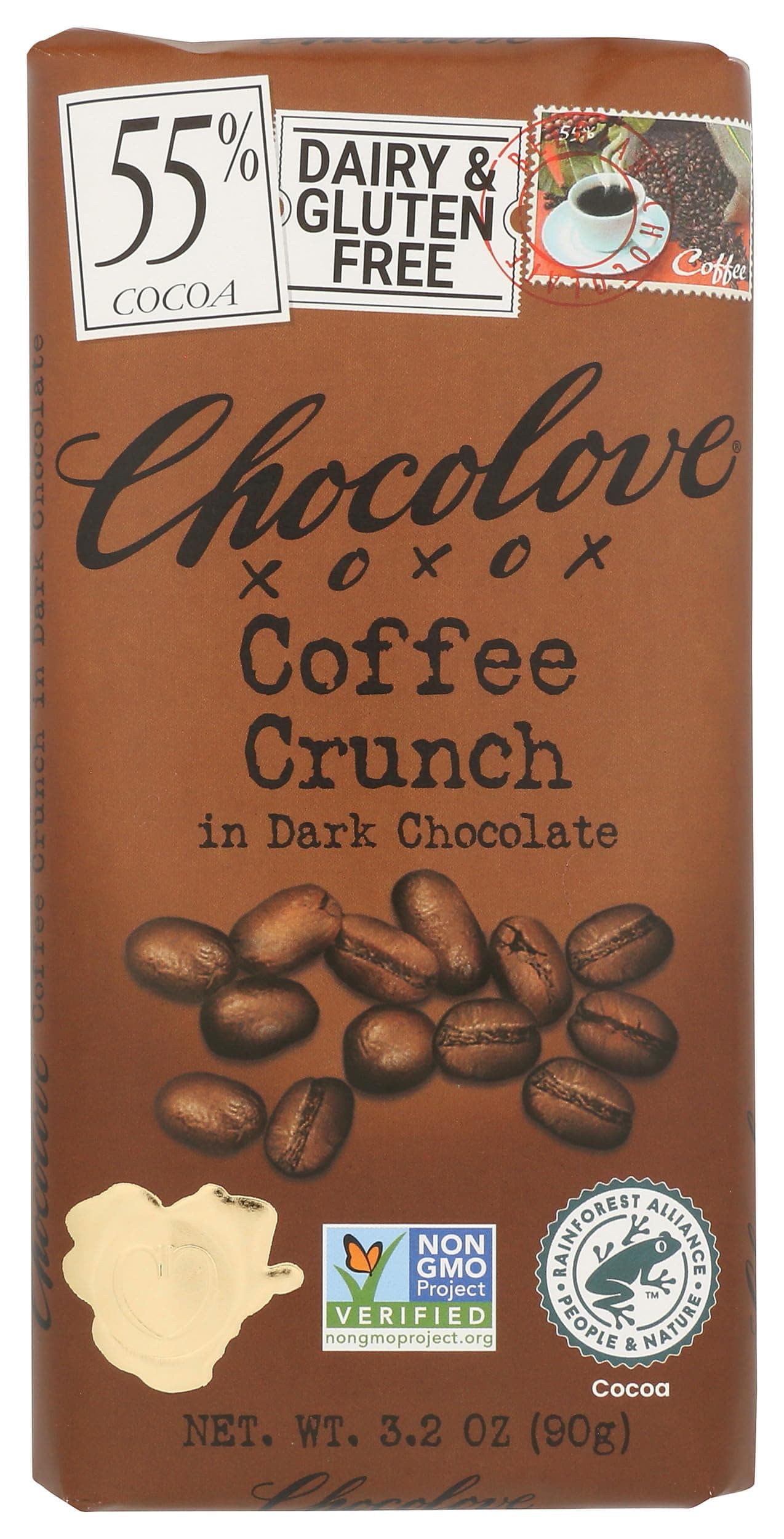 Chocolove - Dark Chocolate Bar Coffee Crunch - 3.2 oz.