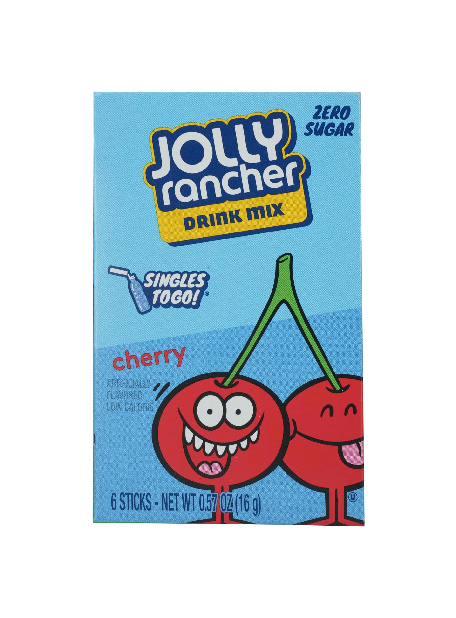 Jolly Rancher Zero Sugar Cherry Drink Mix – 6 Sticks – Bold Fruit Flavor, Low-Calorie, Caffeine-Free, Gluten-Free, Convenient On-the-Go Packets