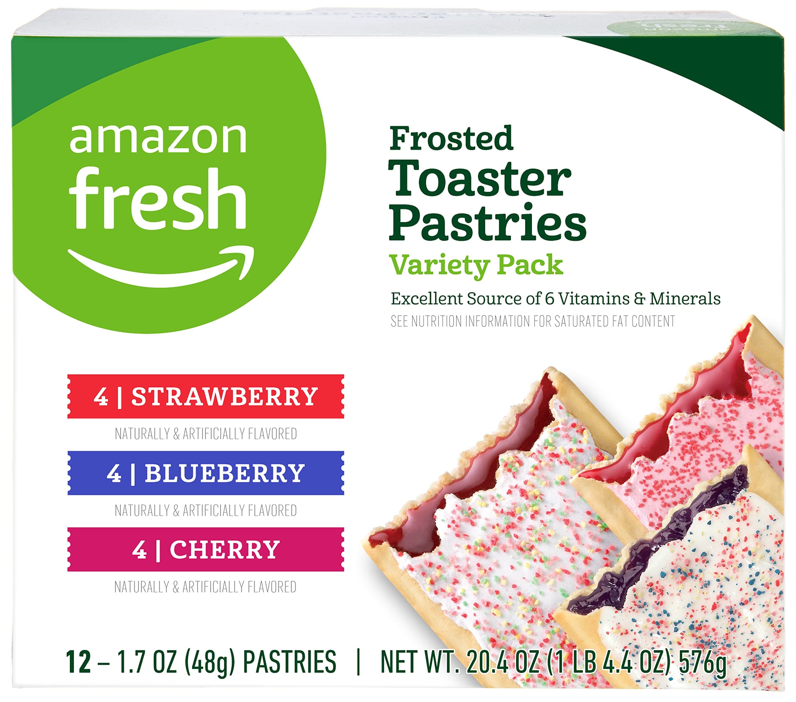 Amazon Fresh Toaster Pastries Variety Pack 12 Ct- 20.4 OZ