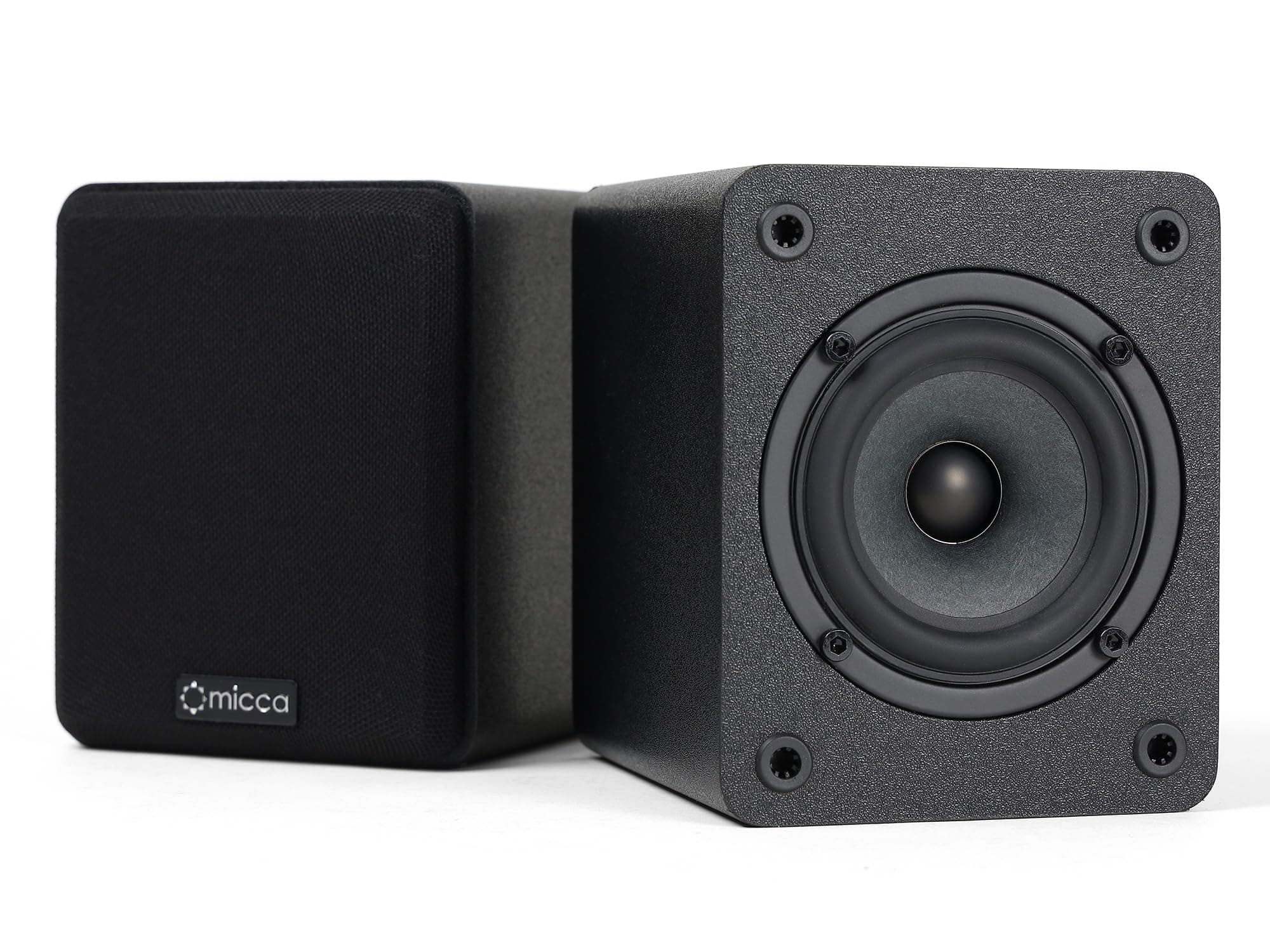 Micca COVO-S 2-Way Passive Bookshelf Speakers, Amplifier Required, Not for Turntable, 3-Inch Woofer, 0.75-Inch Tweeter, Wall Mountable, Pair, Black