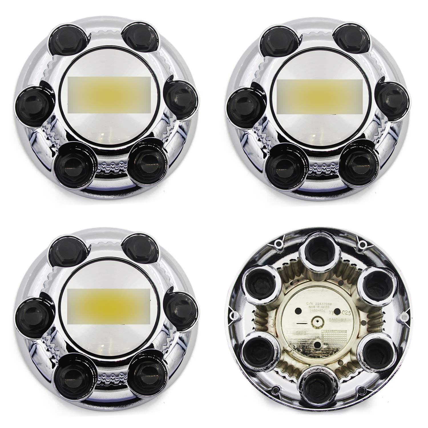 4 pcs 7.25" 6 Lug Chrome Center Caps Hubcap for Silverado 1500 Avalanche Express Suburban Tahoe 15067578 15067580 1571237 5129 5223 Truck Van SUV 16 17 Inch Wheel Rim Cover