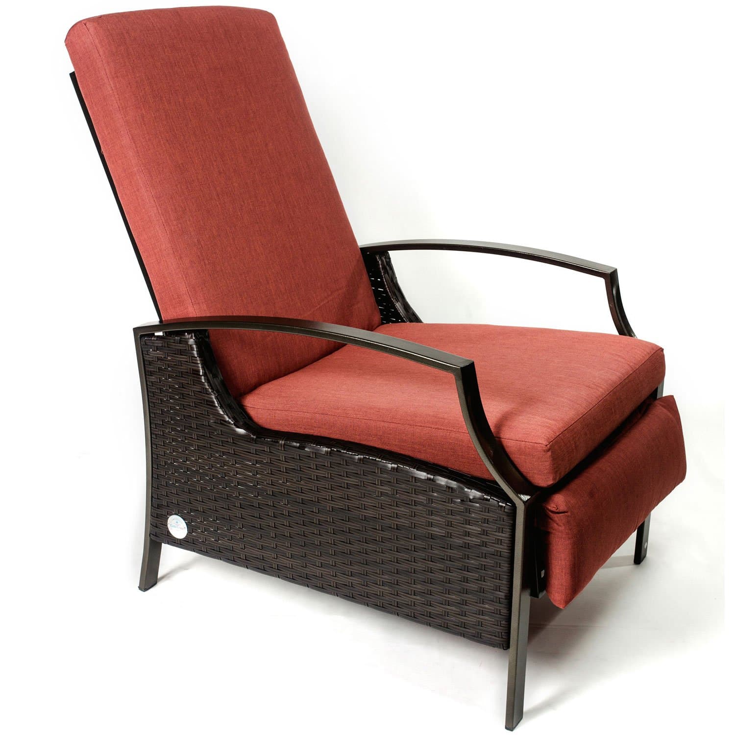 Outdoor Wicker Adjustable Recliner with Cushion