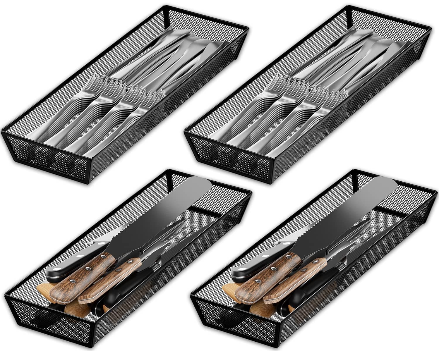 JANE EYRE kitchen drawer organizer - silverware utensil organizer for kitchen drawer,silverware tray in drawers