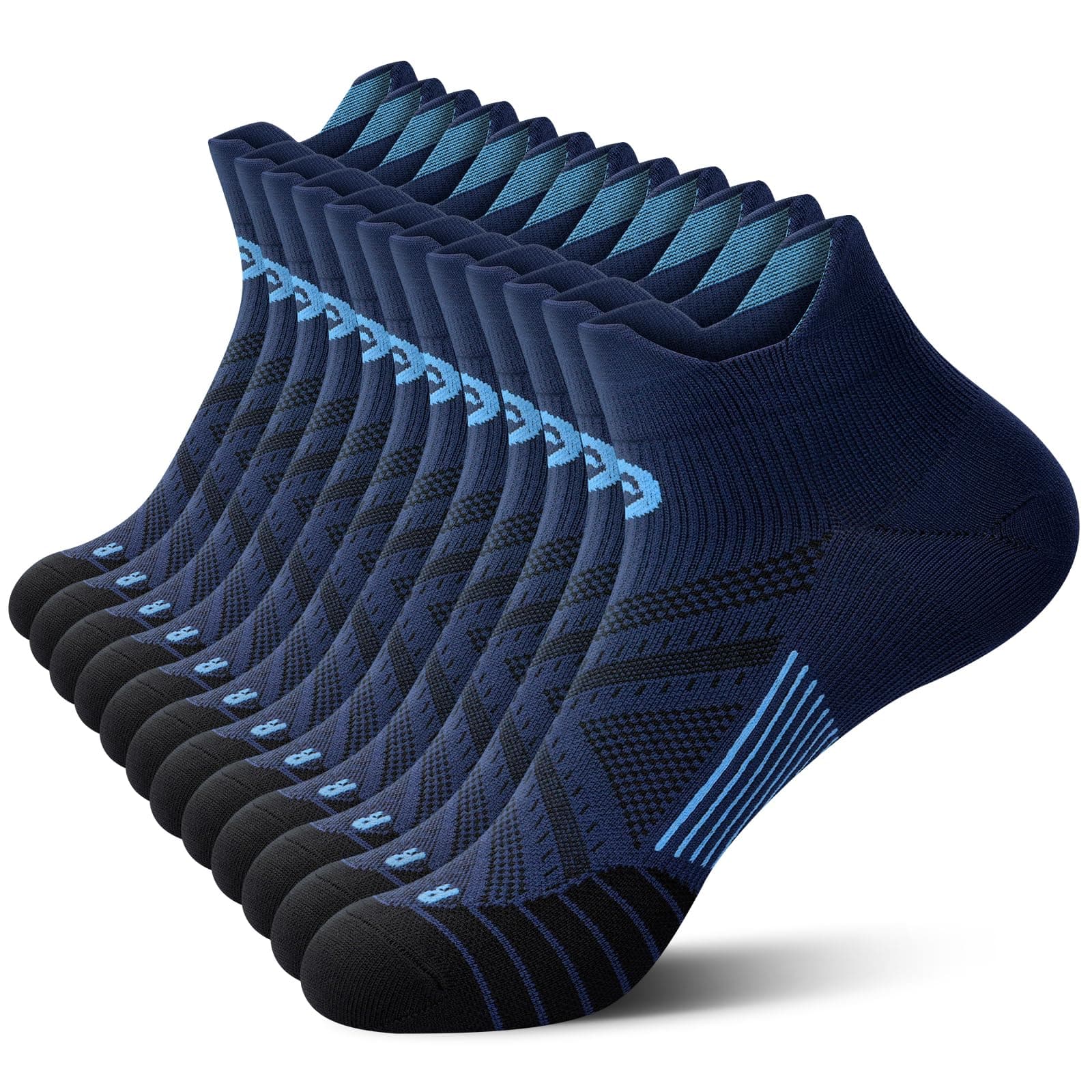 Compression Socks for Men & Women, 2/4/6 Pairs Ankle Running Socks with Arch Support, Ankle Support, Plantar Fasciitis