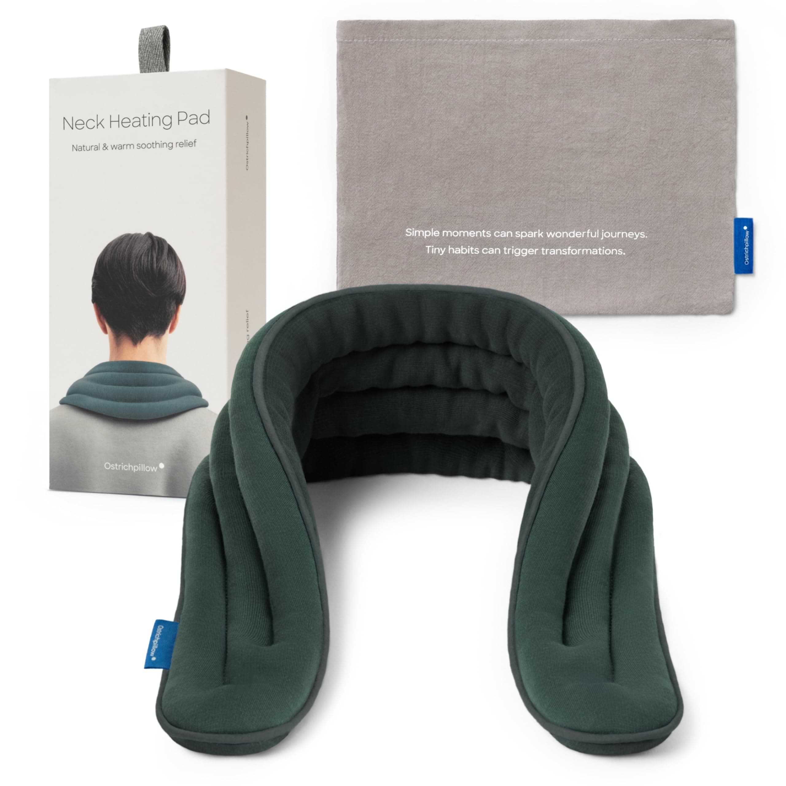 Ostrichpillow Heating Pad Microwavable - Neck Wrap Microwavable Heating Pad for Neck and Shoulder, Relaxation, Pain Relief