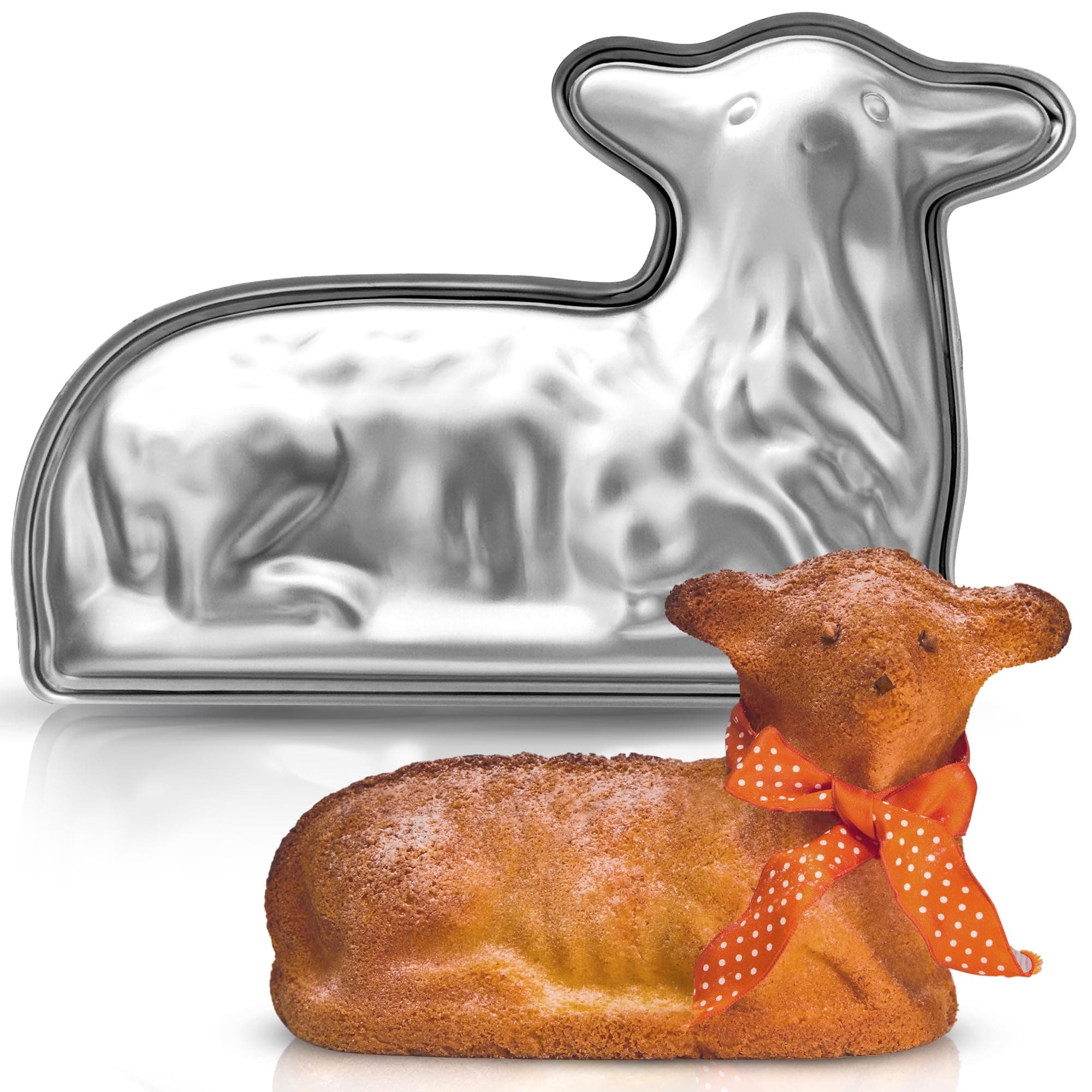 Easter Lamb Cake Mold 3D - Traditional Metal Lamb Cake Form for Baking