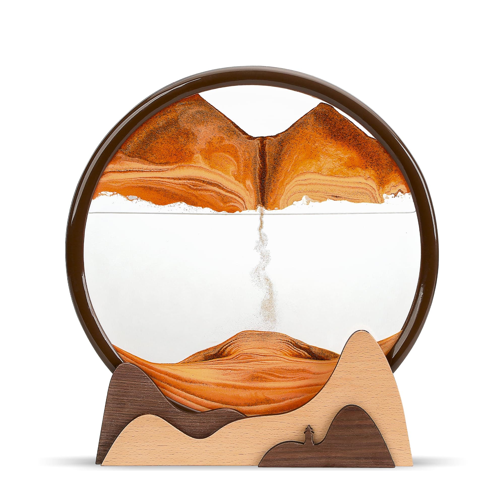 BelaRola Moving Sand Art Liquid in Motion 3D Deep Sea Sandscape Moving Sand Art Picture Wooden Sand Art for Desk Decor and Office Decor(12inch)