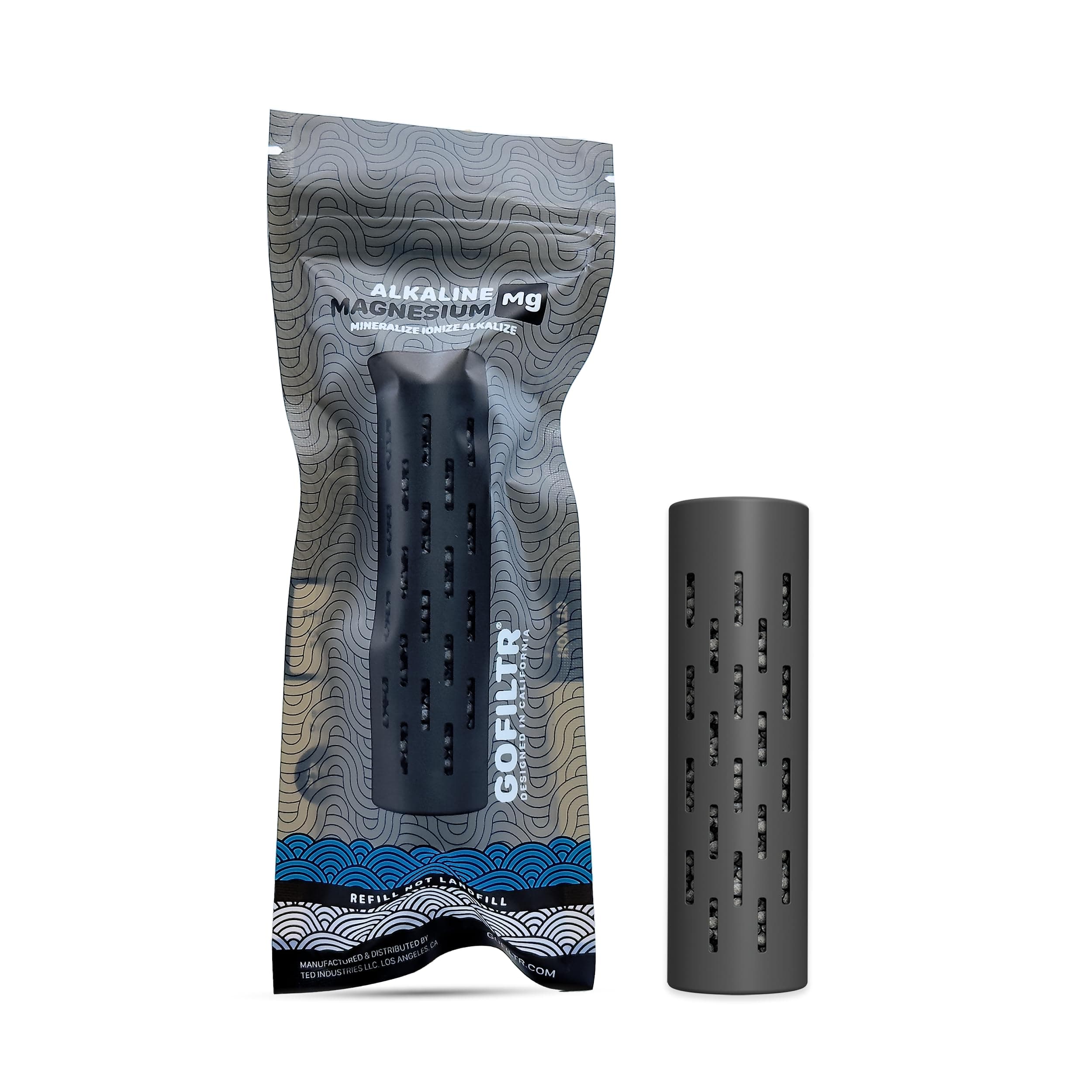 GOFILTR Magnesium Alkaline Water Infuser - 9.5 pH + Electrolytes for Any Water Bottle/Small Pitcher, 750 Refills / 3 Months, Ionized Mineral Water Infuser (Original 1 Pack)