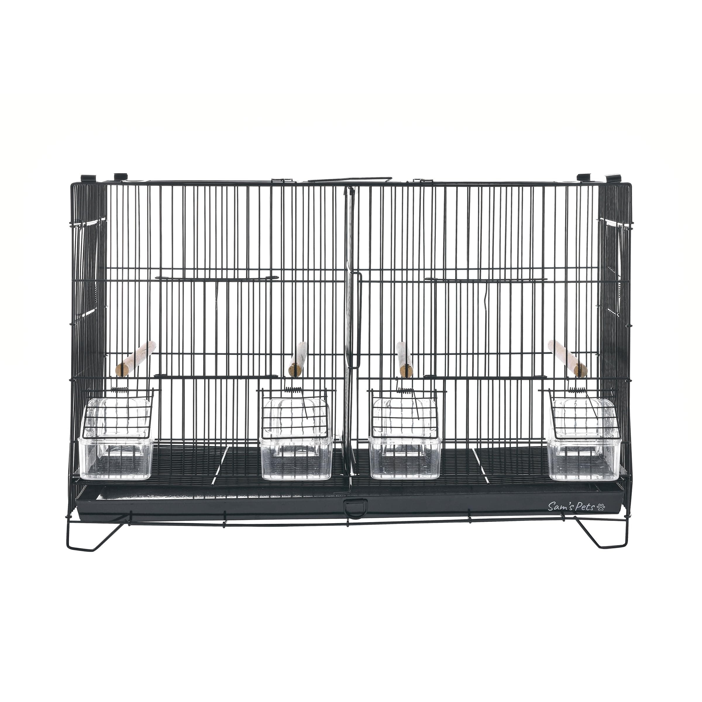 Sam's Pets Willow 24" Bird Cage, Black - Premium Iron, Spacious, Easy-to-Clean, 4-6 Birds, Ideal for Cockatiels, Parrots, Budgies