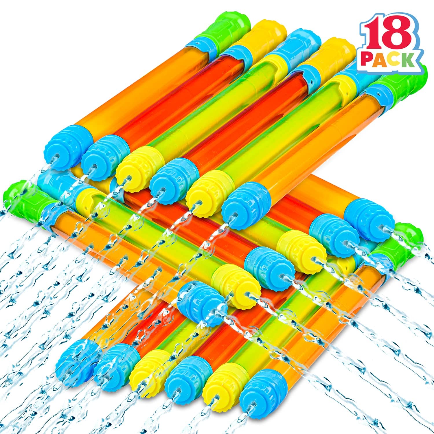 JOYIN 18 Pack Water Soaker Bulk 16.5'' Super Water Blaster Squirt Guns, Summer Outdoor Swimming Pool, Backyard, Beach Water Game Water Fighting Play Toys