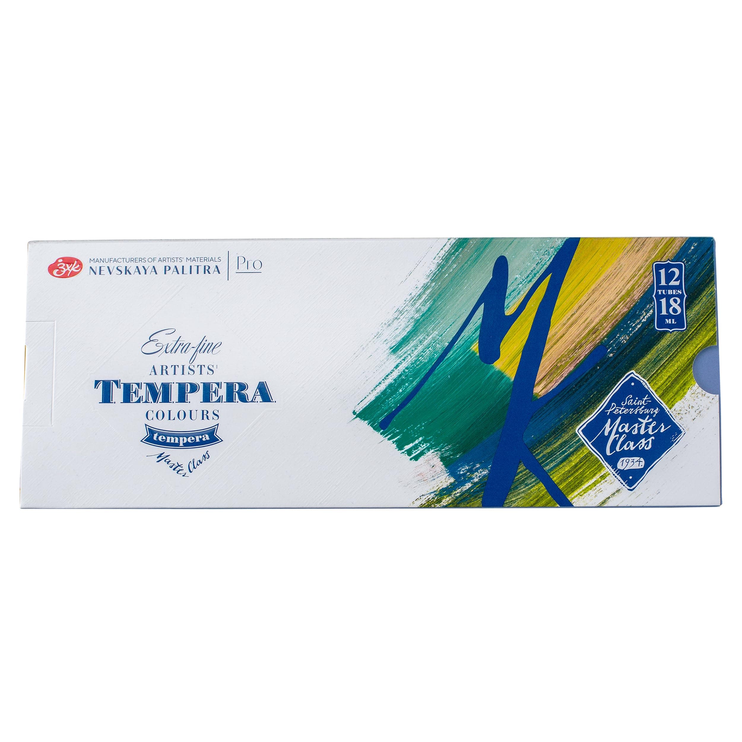Master-Class Artists Grade Tempera Paint Set 12*18ml by Nevskaya Palitra