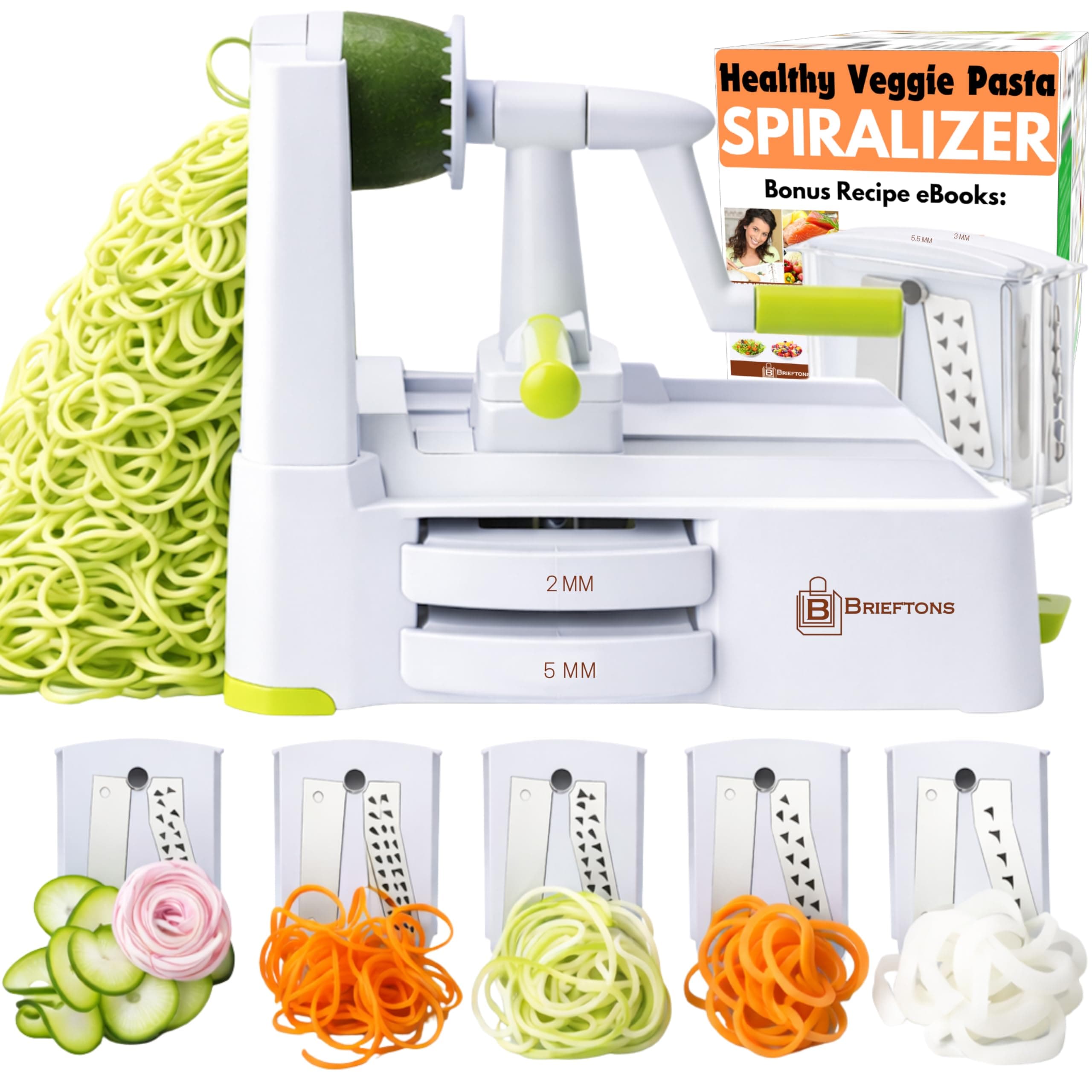 5-Blade Vegetable Spiral Slicer (BR-5B-02)