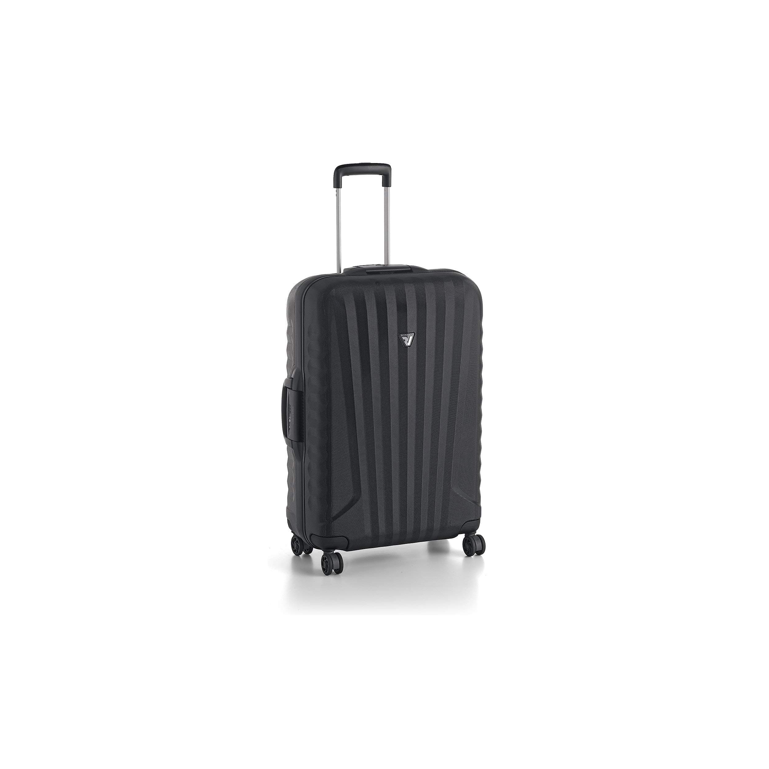 RONCATO Uno Sl Premium Trolley Medium 73 cm 4 Wheels - Strap - Internal Organizer, Combination Closure And Tsa, Size: 73 x 48 x 25 cm, unisex_adult, 51420101, Black/Black, One Size