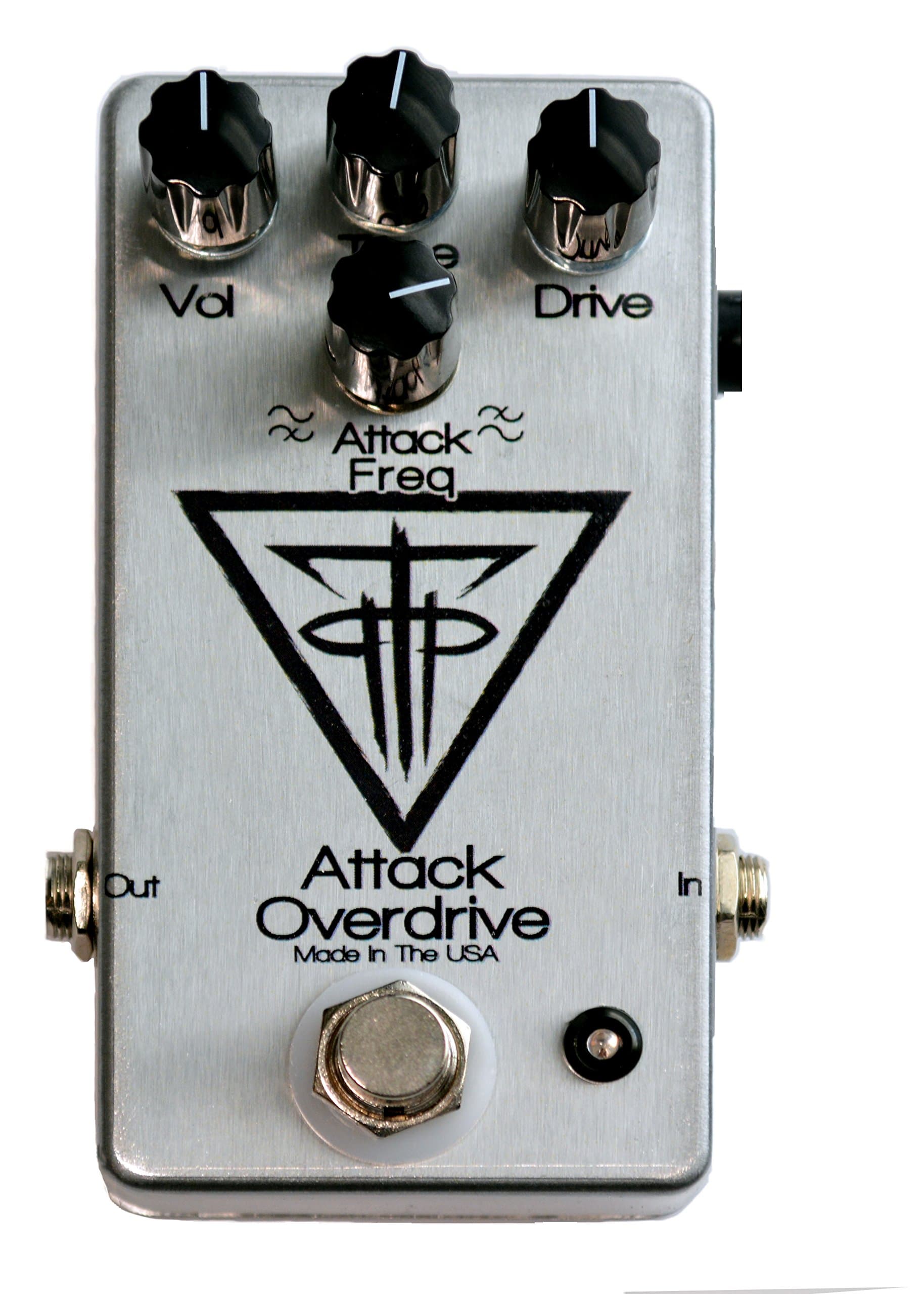 Pro Tone Pedals Attack Overdrive, Brushed Aluminum (#AOD)