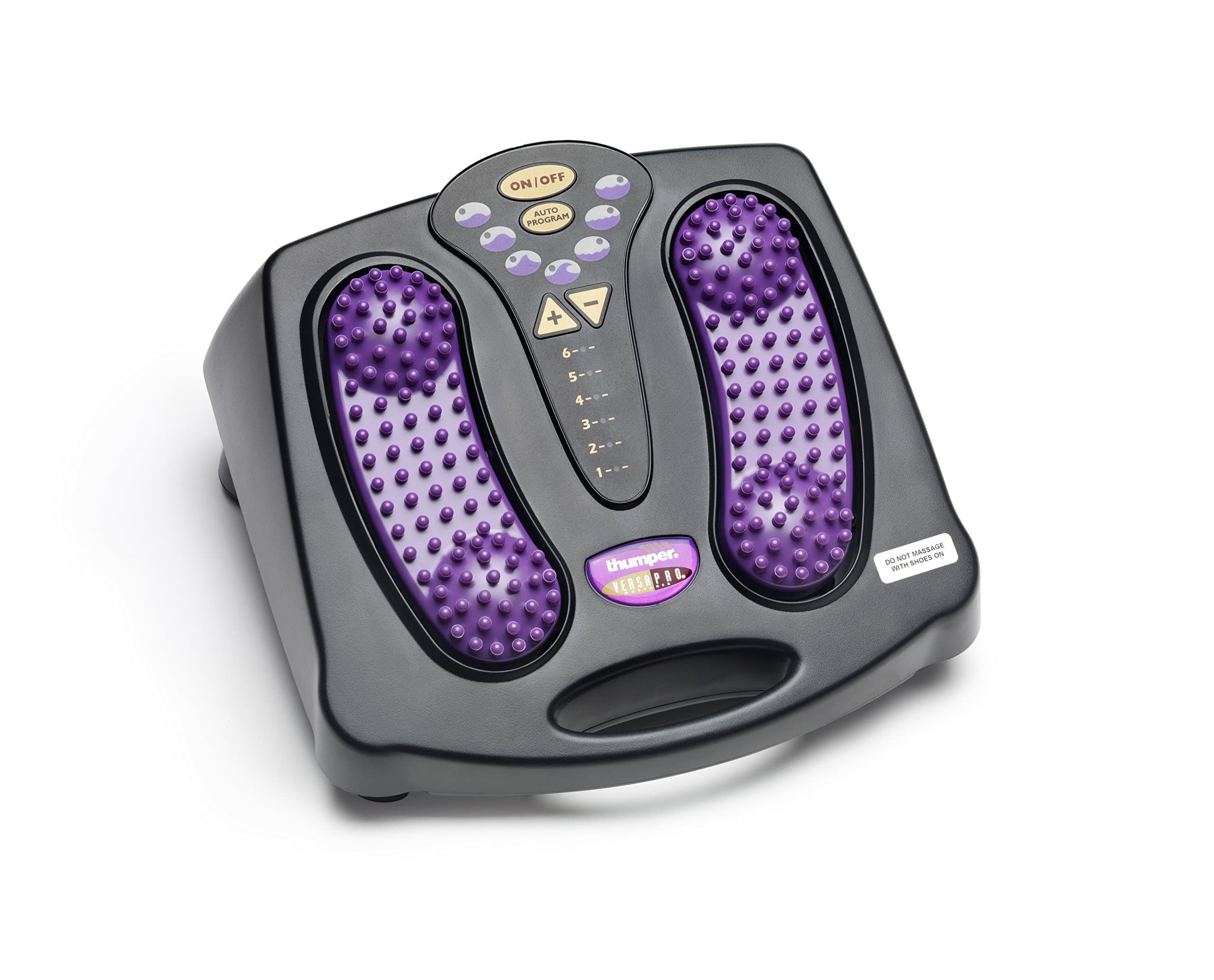 Thumper Versa Pro Feet and Lower Body Massager - Deep Tissue, Percussion Massage for Feet, Legs, Thighs, Calves and Back. Powerful, Variable Speed, 7 Auto Programs. Ergonomic Design, Remote Included