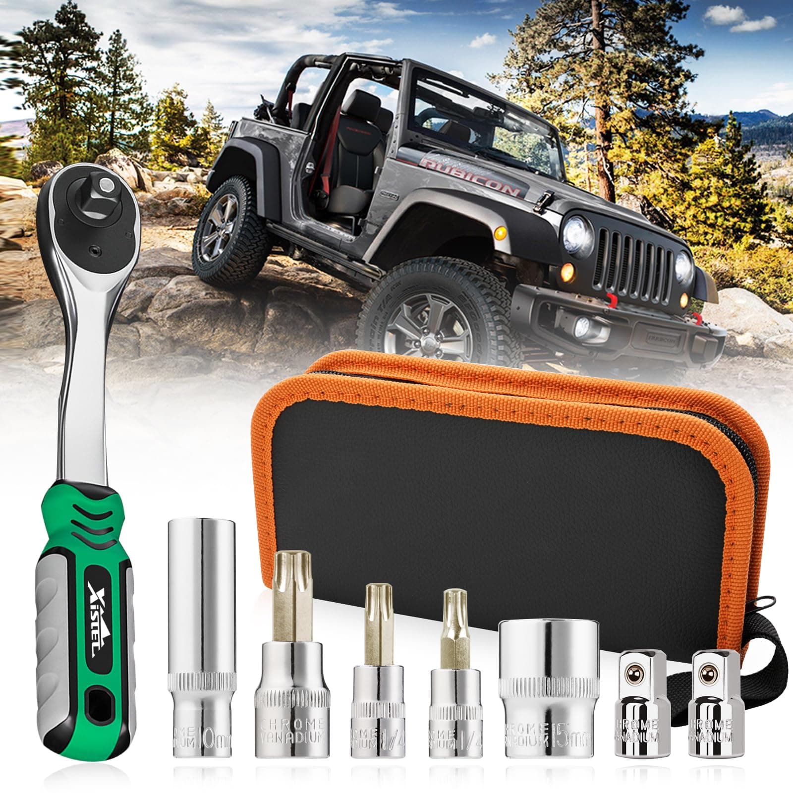 Xislet Torx Tool Kit Replacement for 2007-2020 Jeep Wrangler JL JK & Gladiator 2-4 Doors Soft Top Hard Top Door Installation Removal Tool Kit Replace 82214166AB 68361574AB 68361574AC