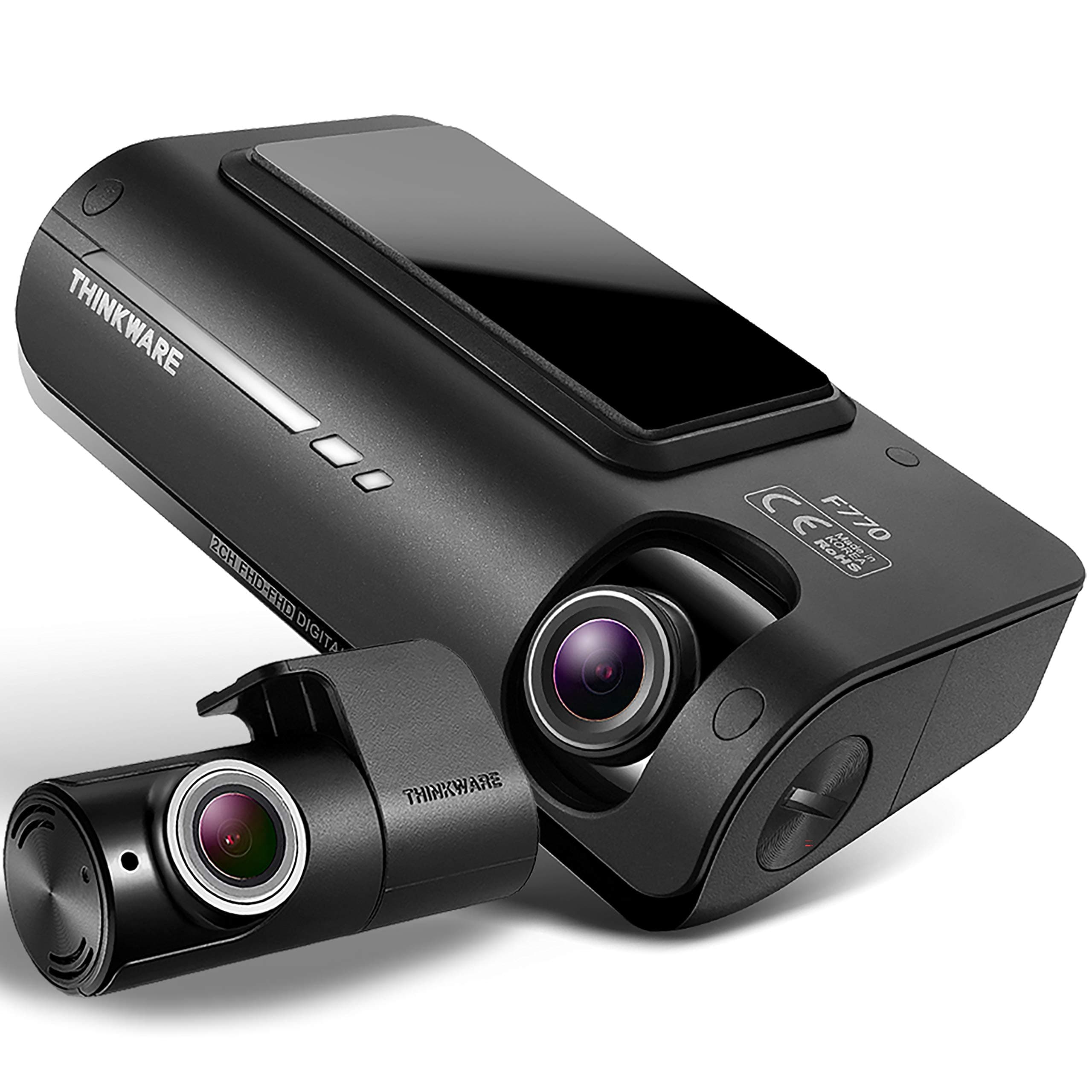 Thinkware F770 Car Dash Cam 2CH Front & Rear 32GB Full HD 1080p with Built-in Wi-Fi, GPS, Hardwiring Cable Included