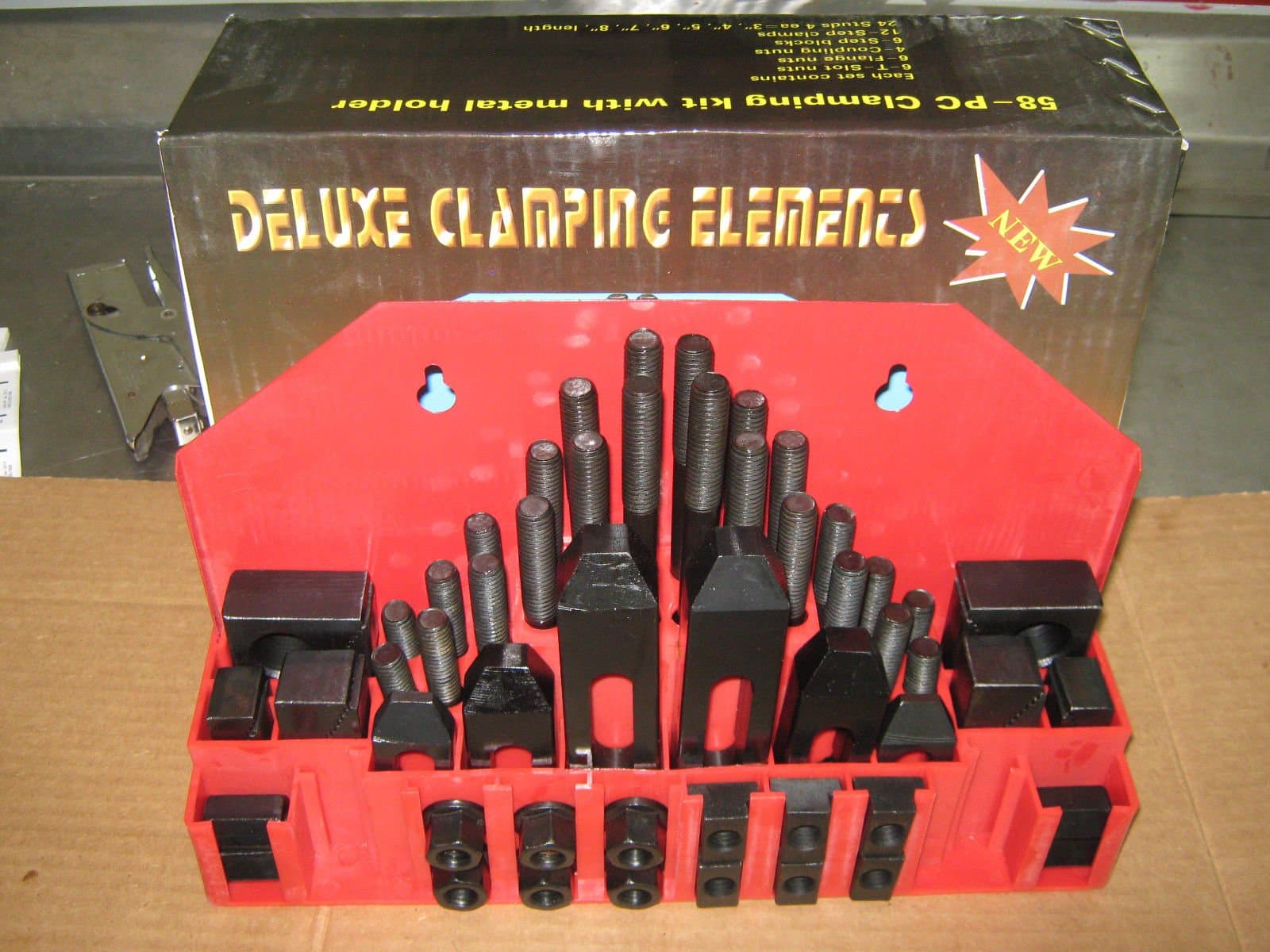 58 pc 5/8" T-Slot Machine Clamping Kit Import