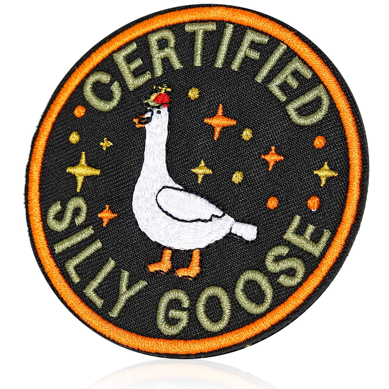 Funny Goose Hook and Loop Patch, Colorful Embroidered Patch, Cute Animal Meme Morale Patch, DIY Applique Accessories for Backpacks, Dog Harnesses, Army Vests, Gym Bags, Hats, Helmets