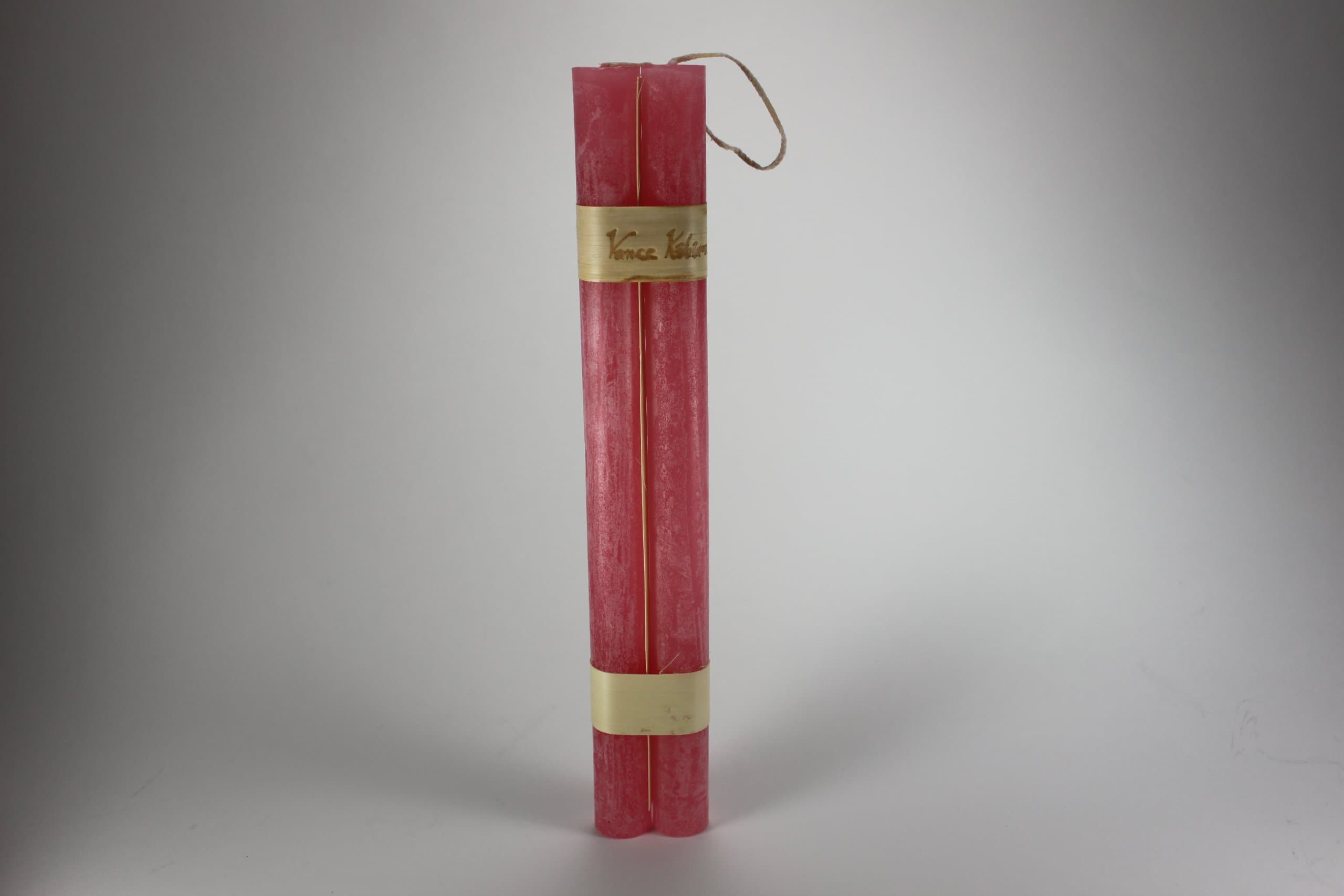 Vance Kitira Timber Taper Candle - Cranberry