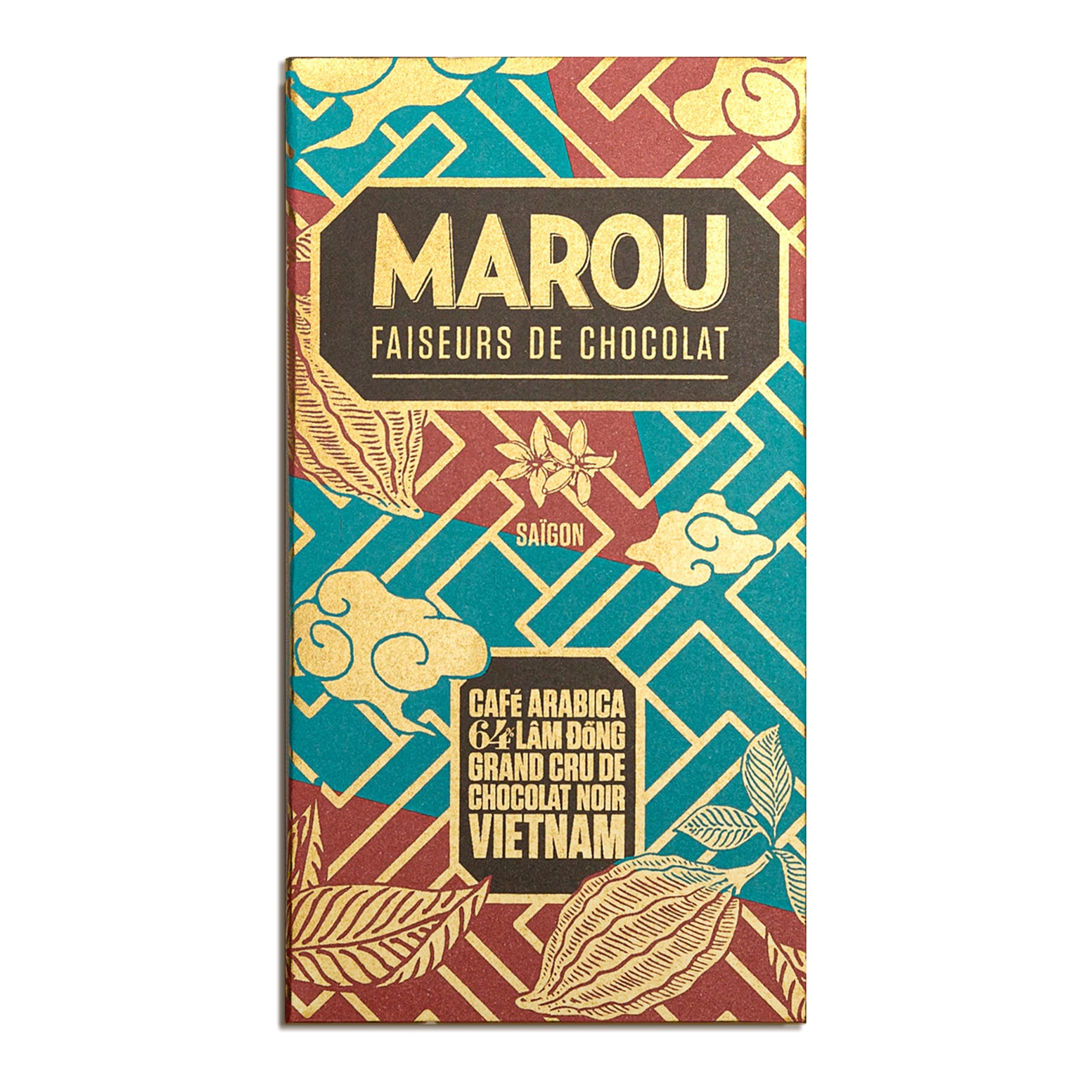 Marou Lam Dong Coffee Chocolate Bar, 80 GR