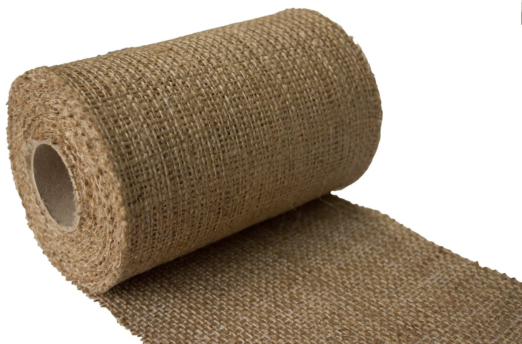 6" x 10 Yards Jute Burlap Ribbon Roll