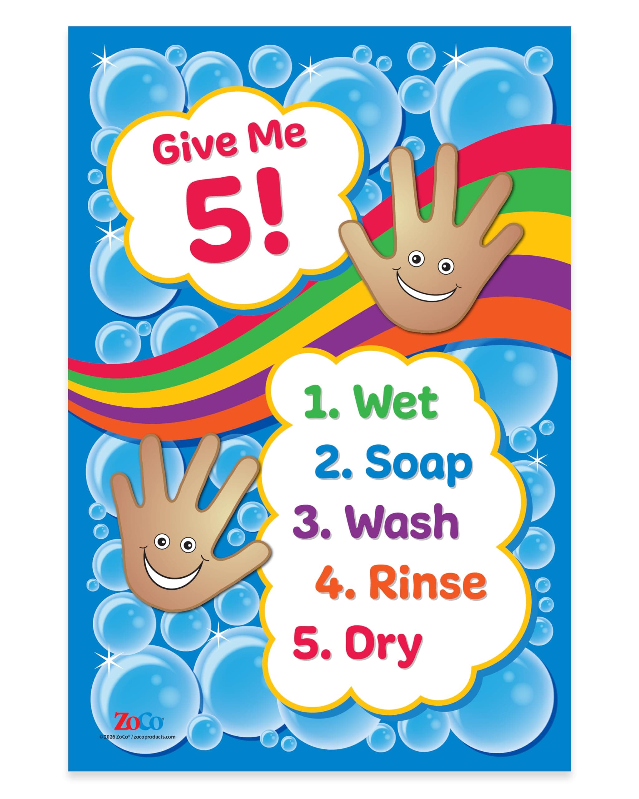 Give Me 5 Handwashing Poster