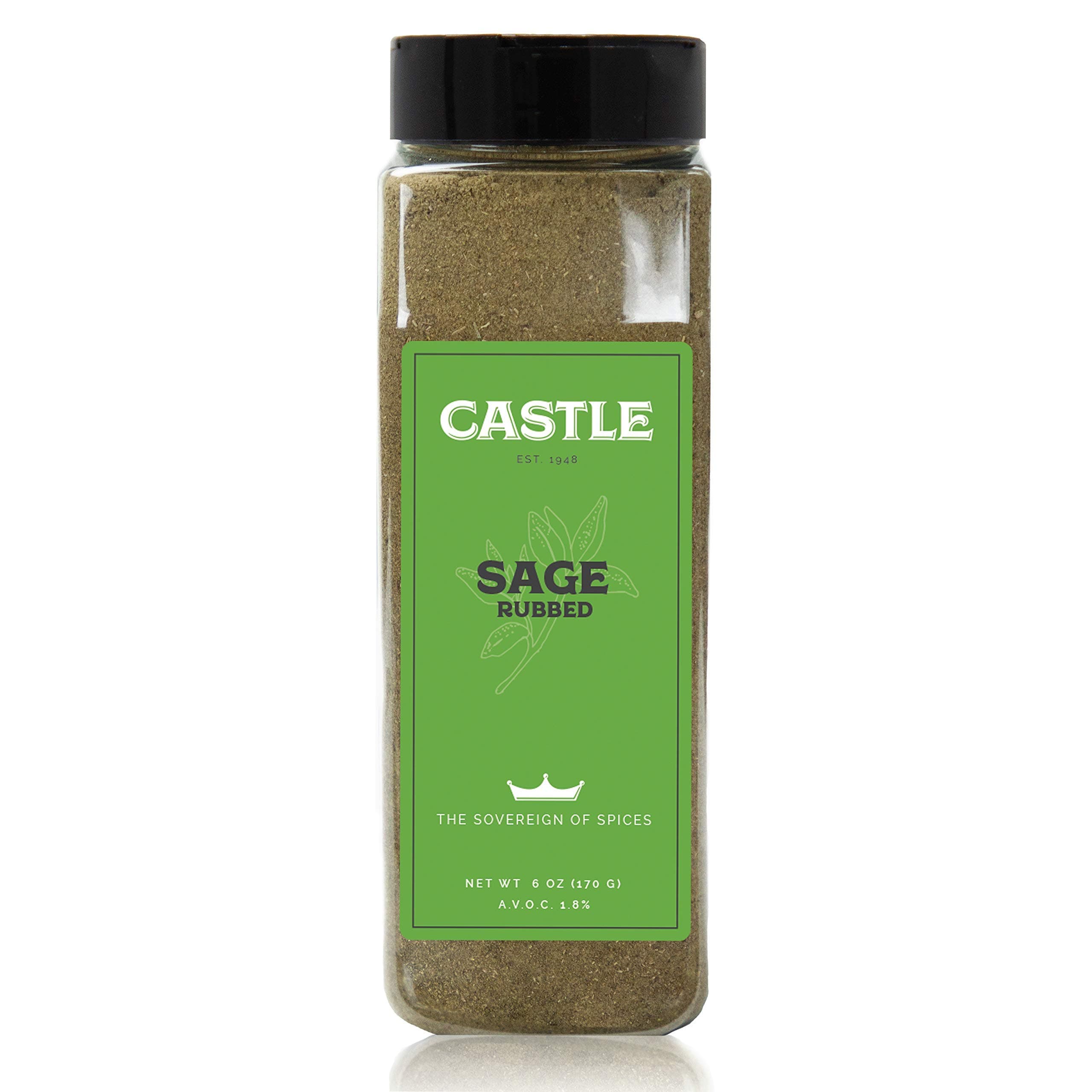 Castle Foods Rubbed Sage, 6 Ounce