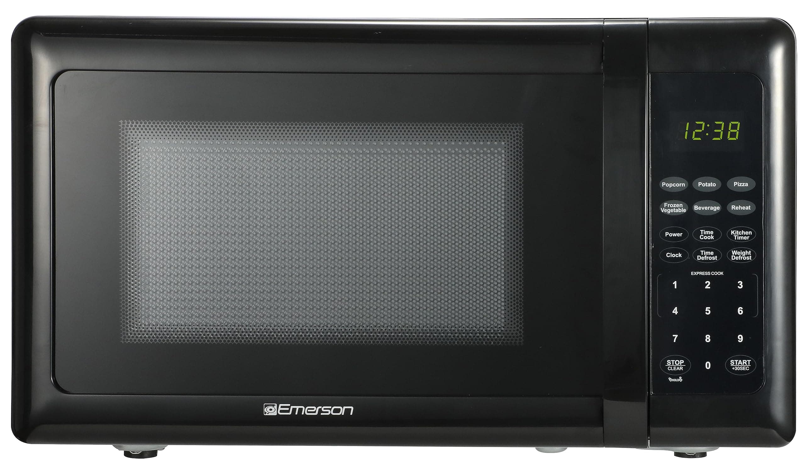 MW7302B Compact Countertop Microwave Oven with Touch Control, LED Display, 700W, 10 Power Levels, 6 Auto Menus, Glass Turntable and Child Safe Lock, 0.7 Cu., Ft. Black