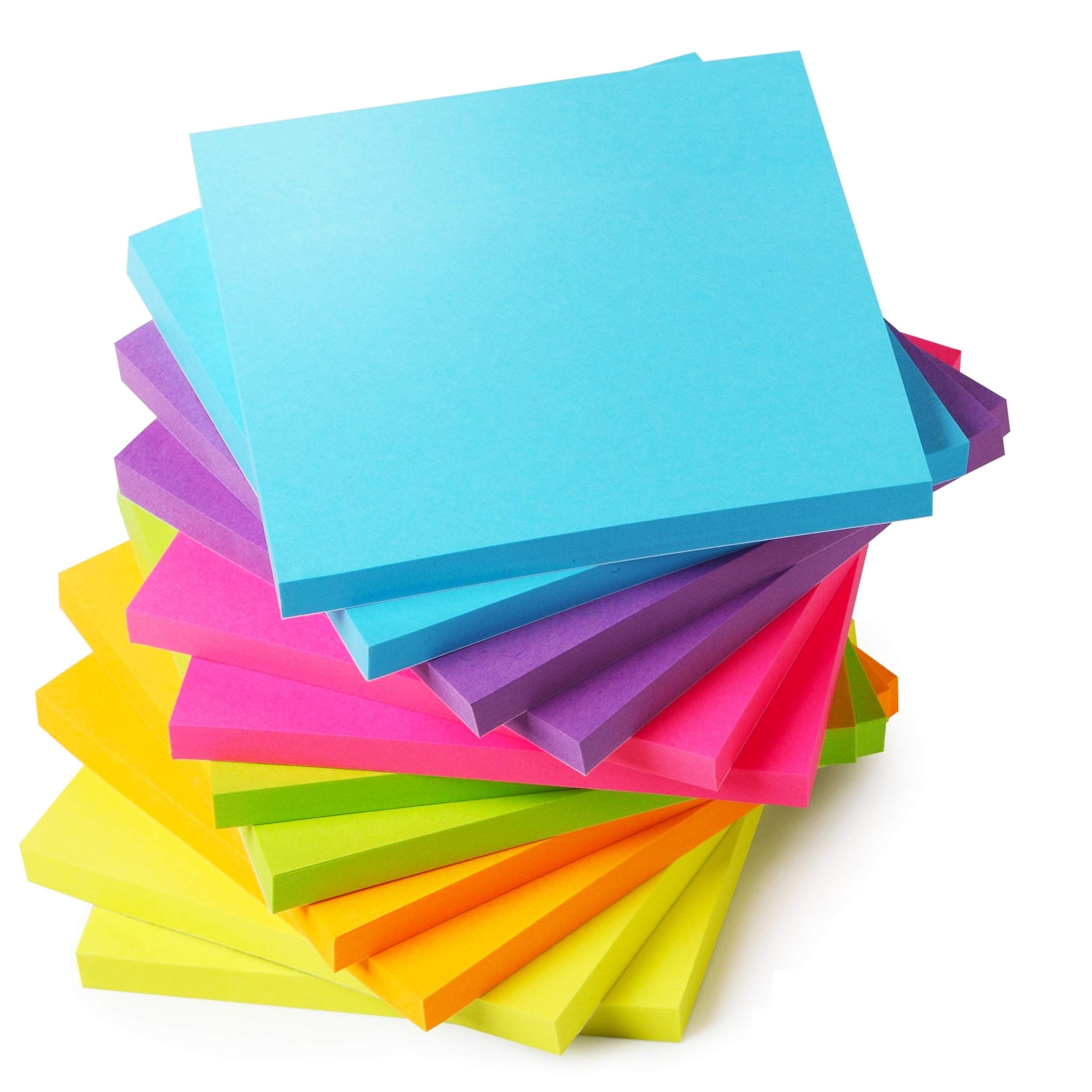 Mr. Pen- Sticky Notes, 3'x3', 12 Pads, Bright Colors, Bulk, Back to School Supplies