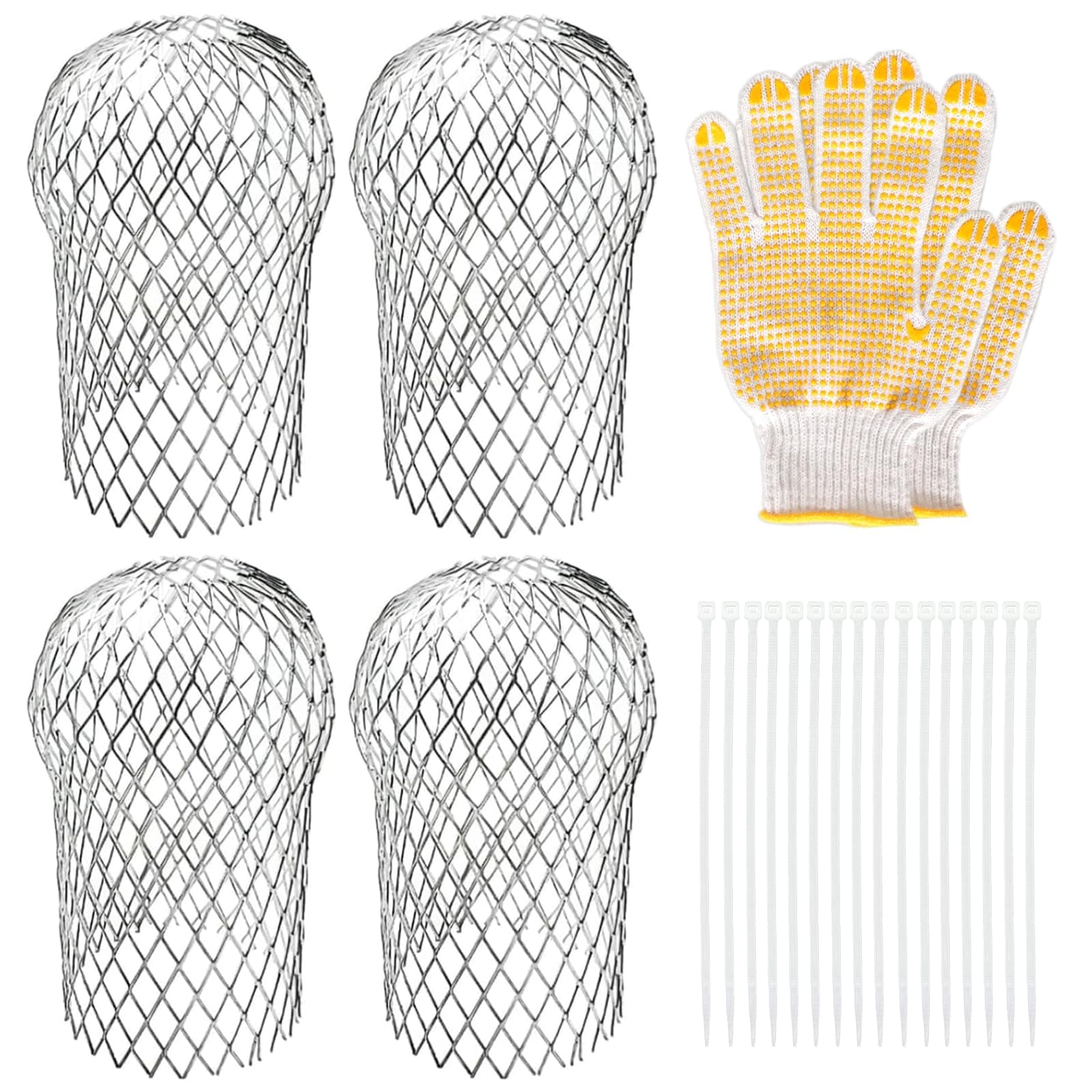 4 Pack Downspouts Gutter Guard Aluminum Filter Strainer Expandable Gutter Downspout Guards Gutter Downspout Protectors for Preventing Blockage from Leaves, Debris