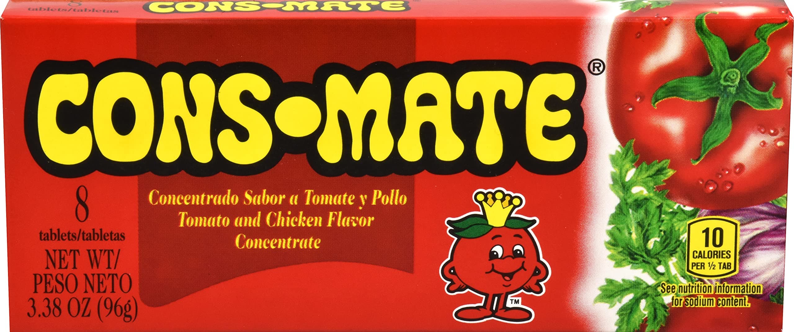 Consomate Tomato Chicken Flavored Bouillon, 3.38 oz, 8 ct